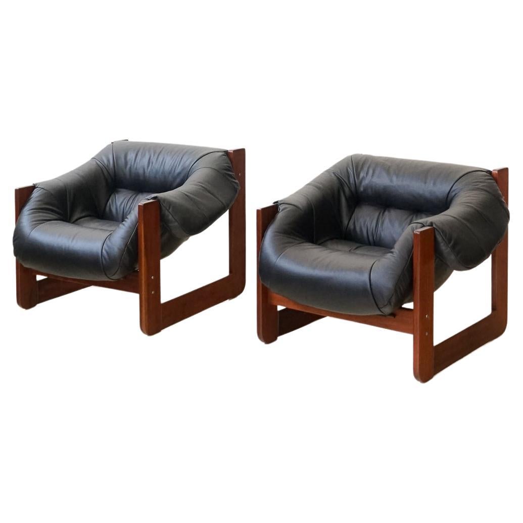 Pair of MP-97 Lounge Chairs by Percival Lafer, 1970s, Brazilian Midcentury