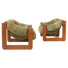 Pair of MP-97 Midcentury Lounge Chairs by Percival Lafer, 1970s