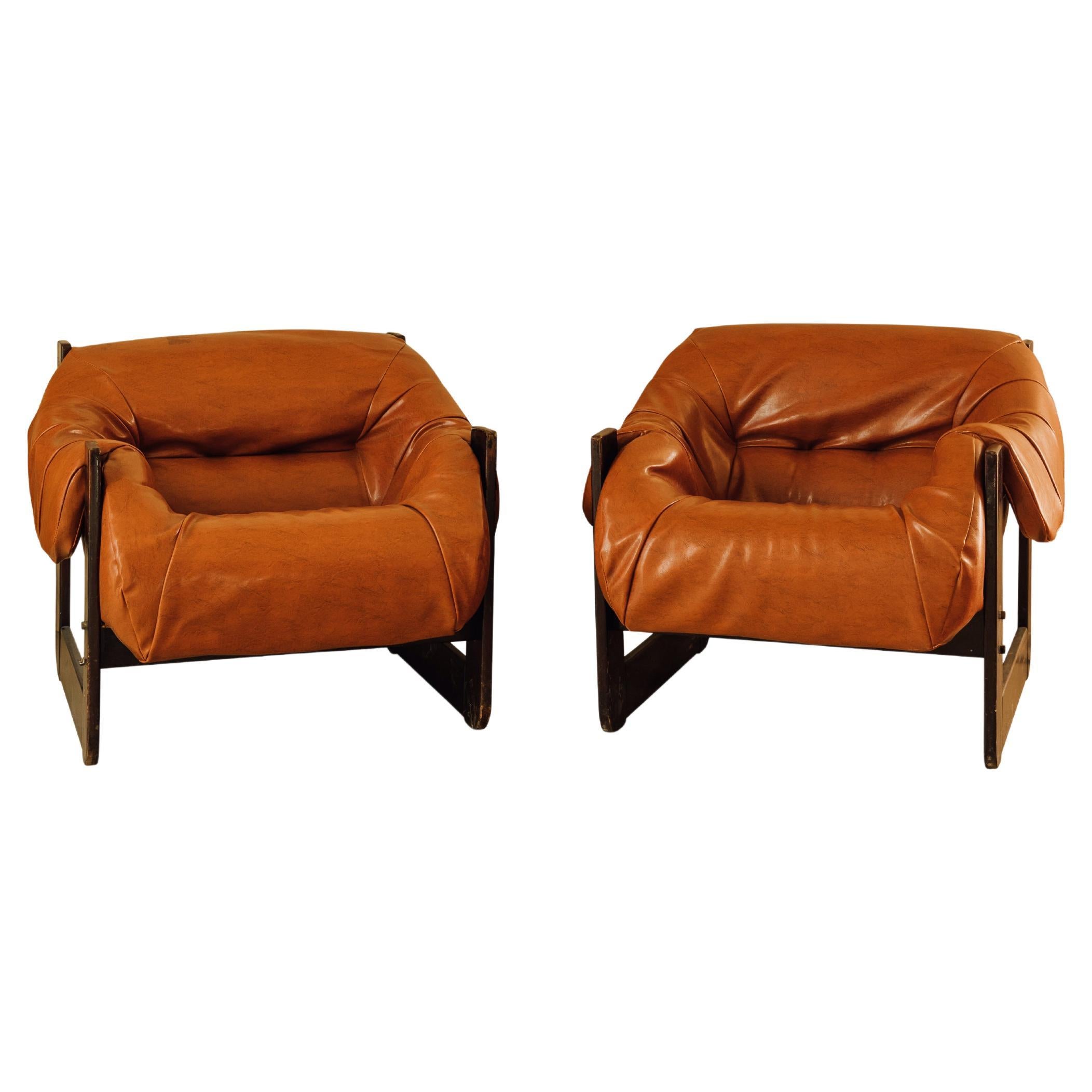 Pair of MP97 Lounge Chairs by Percival Lafer