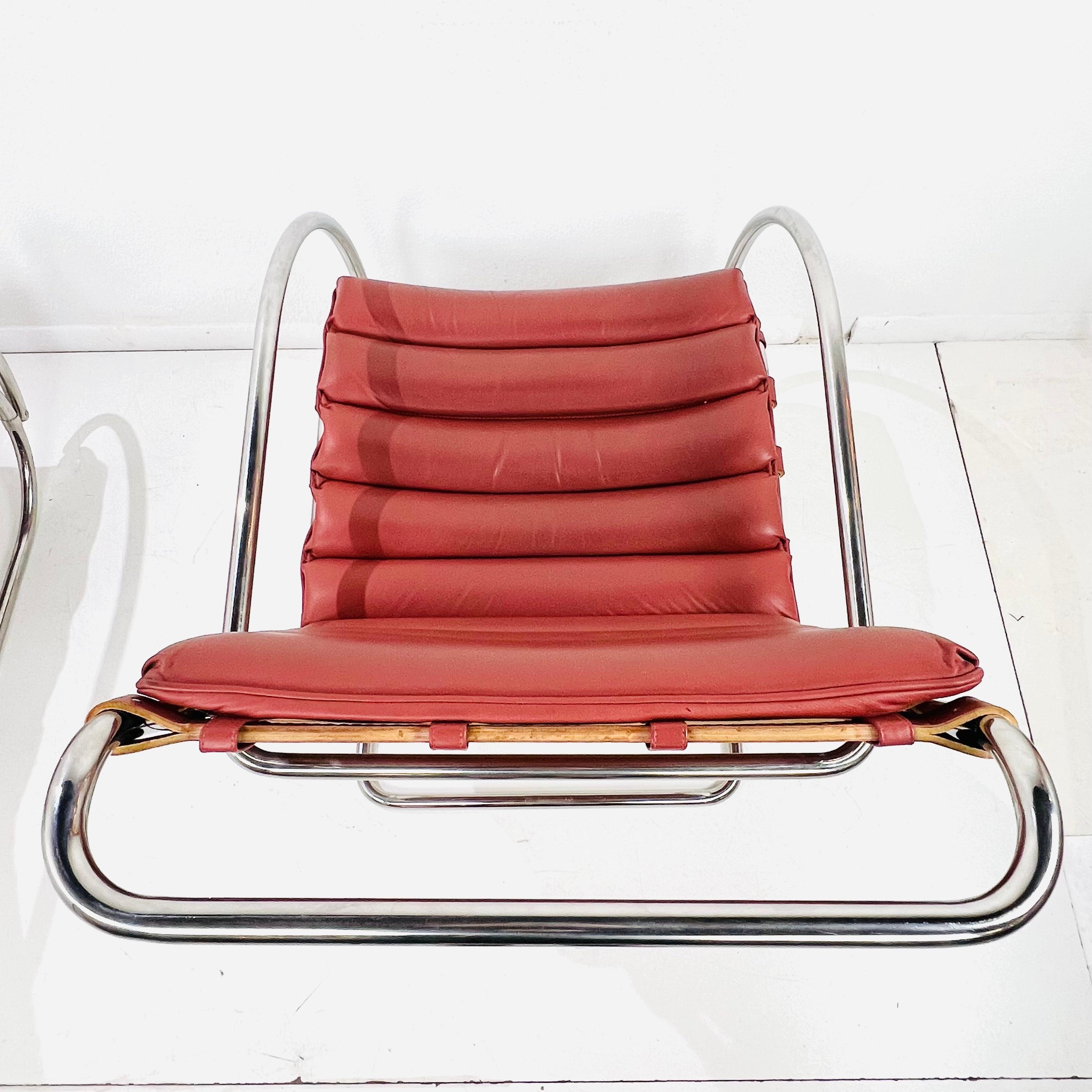 Paire de fauteuils de salon MR de Mies Van Der Rohe pour Knoll en vente 6