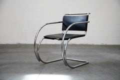 Pair of MR20 Armchairs by Ludwig Mies van der Rohe for Knoll Studio, Signed