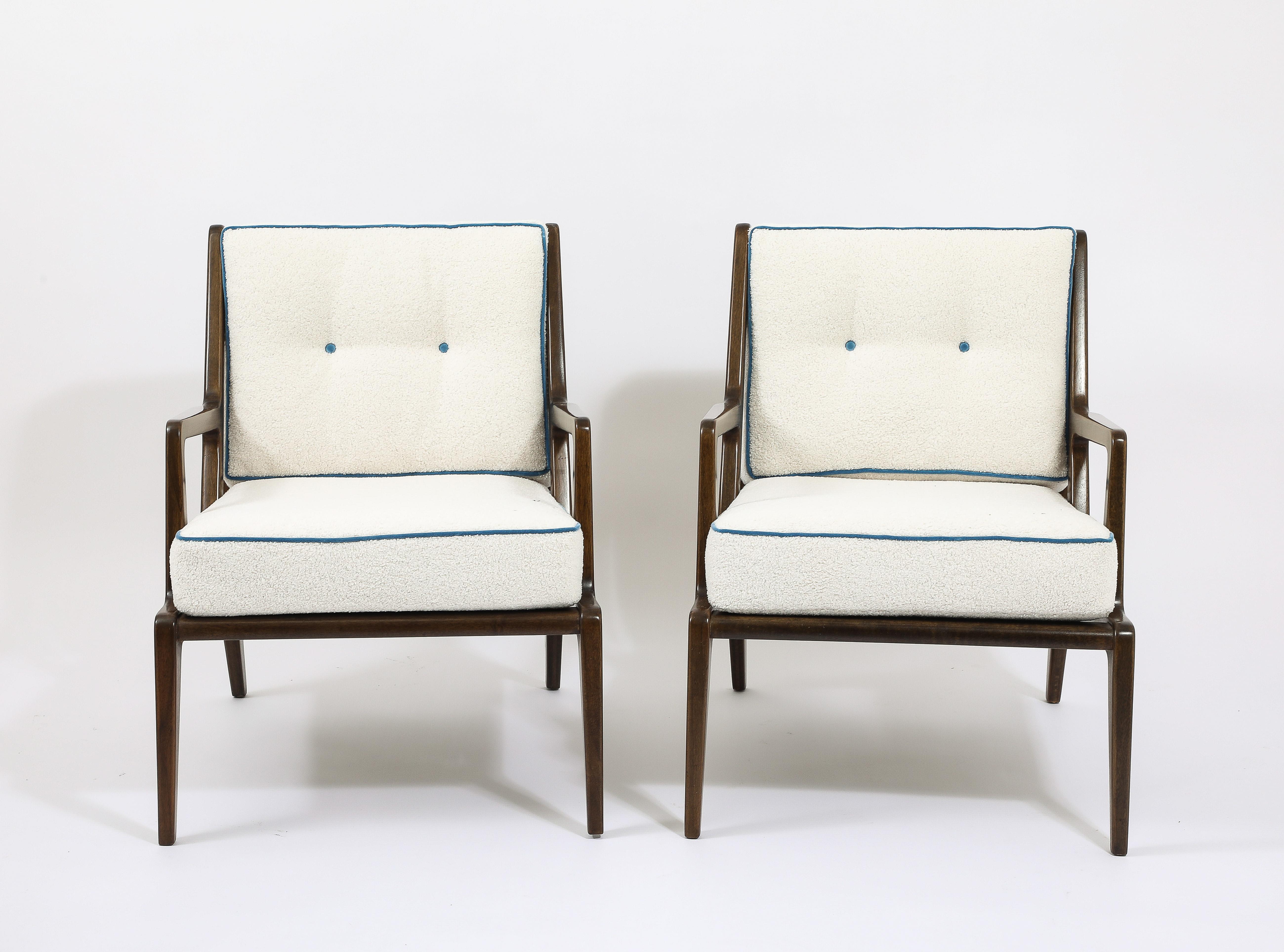 Mid-Century Modern Pair of M.Singer & Son Loungers, Italy 1960s For Sale