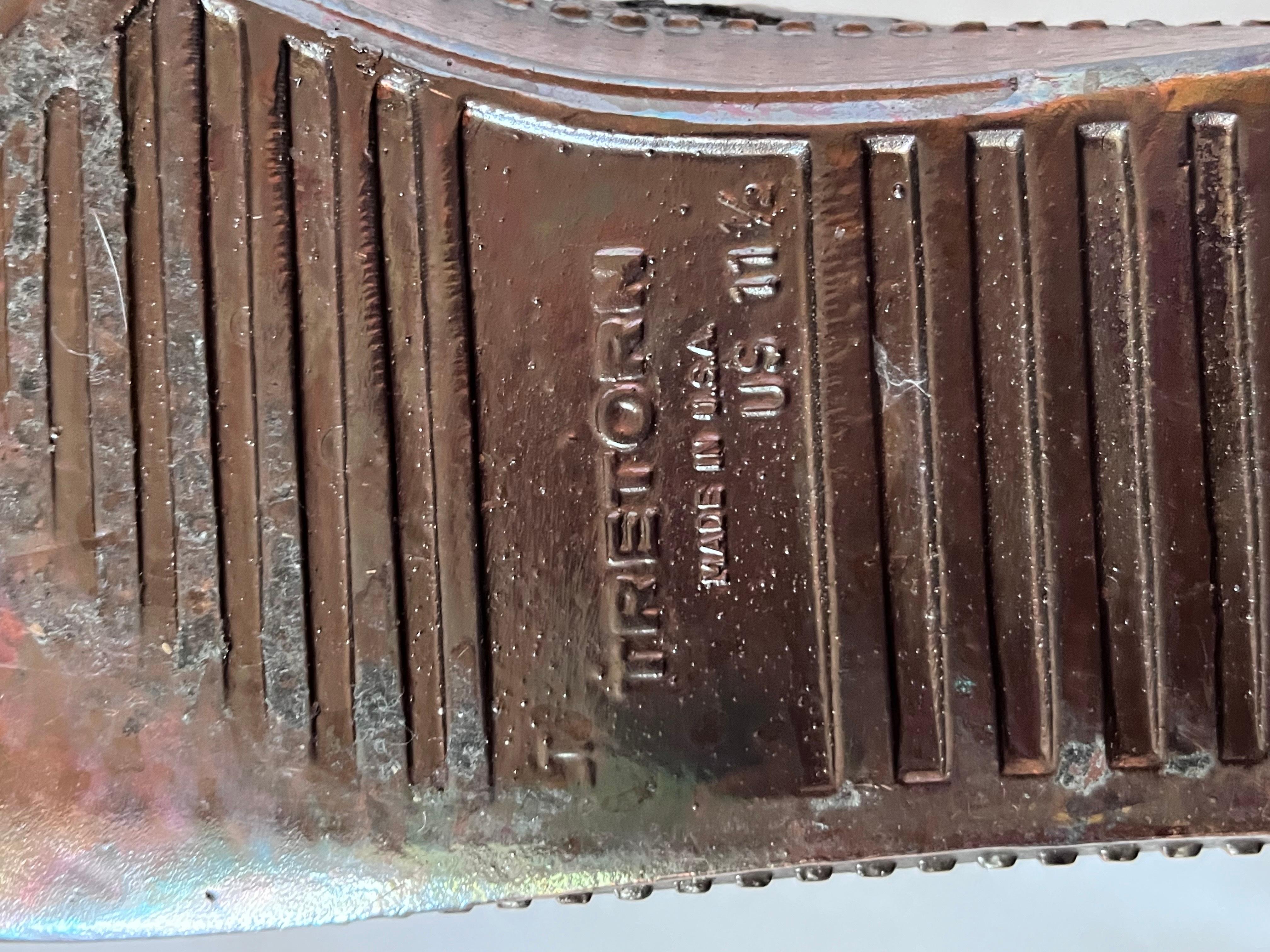 Coppia di scarpe da ginnastica Tretorn Bronzed 1970's Uomo 11.5 Cool Home Sculpture in vendita 2