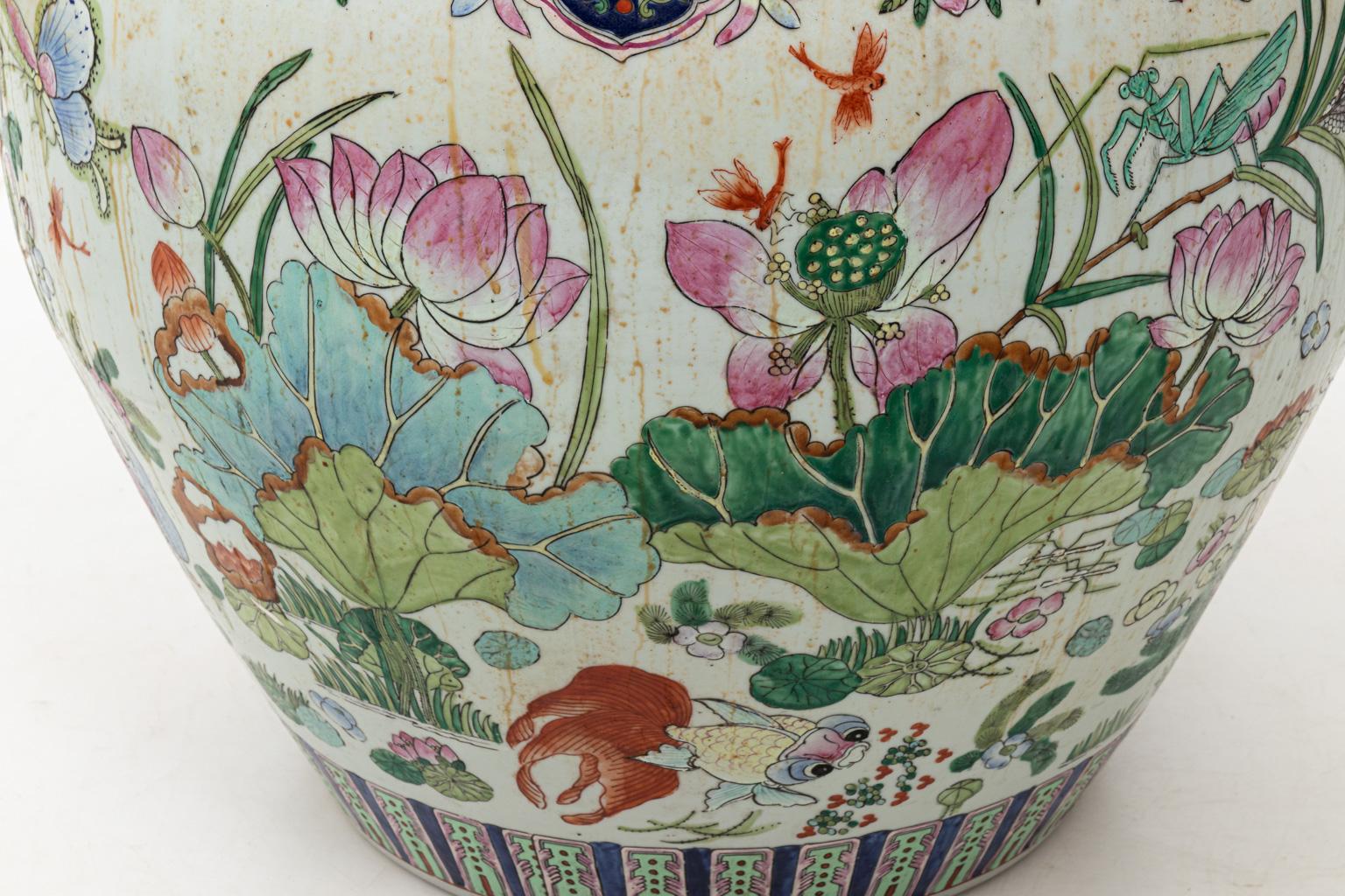 Ceramic Pair of Multicolored Fish Bowls