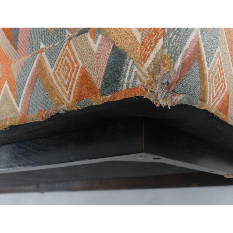 Pair of Multicolor Flame Stitch Chevron Dunbar Sofas 1