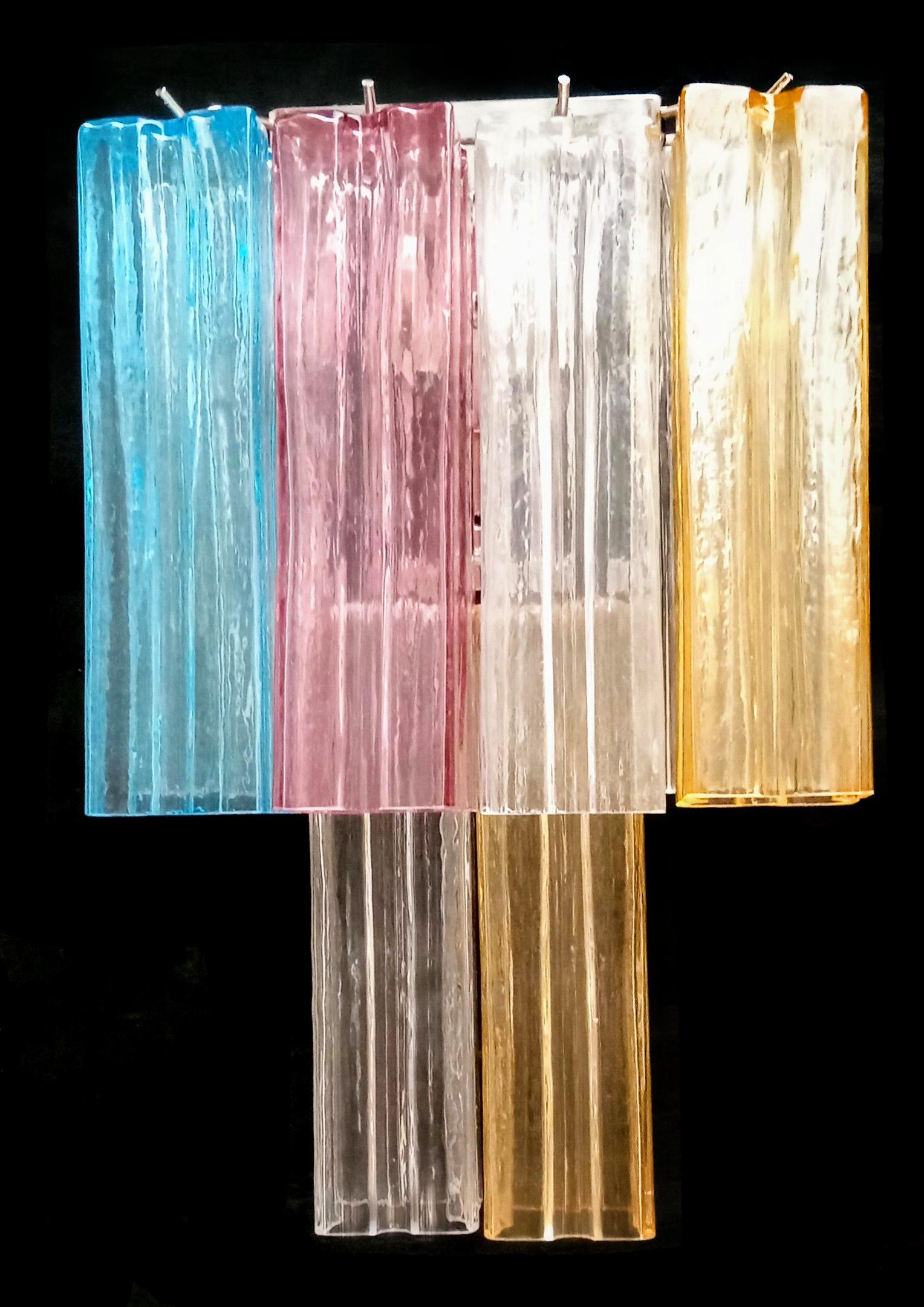 Fine XX secolo Coppia di sculture Tronchi multicolore di Murano in vendita