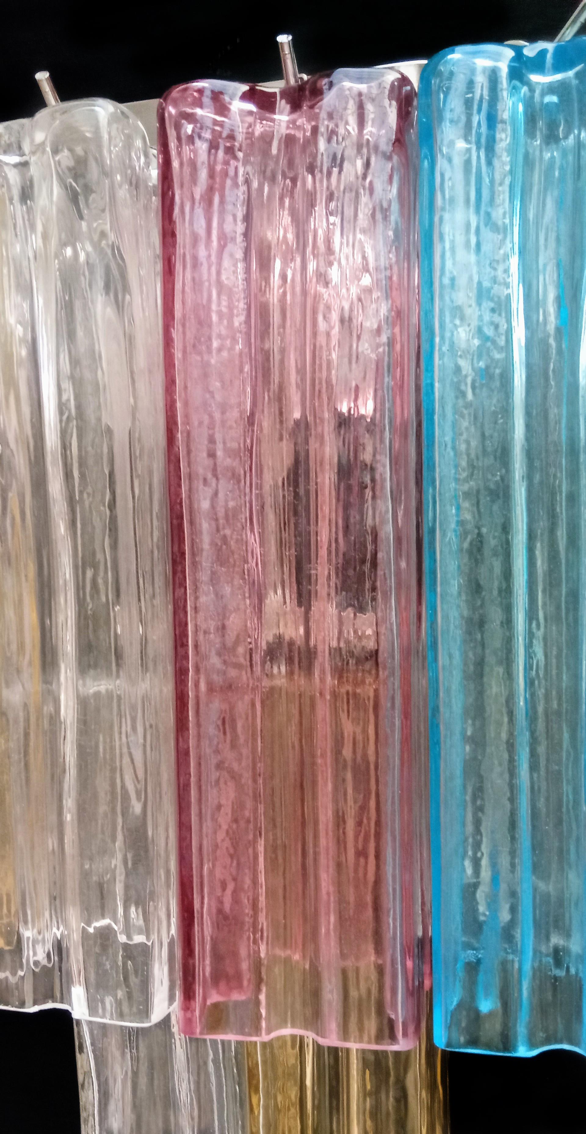 Metallo Coppia di sculture Tronchi multicolore di Murano in vendita
