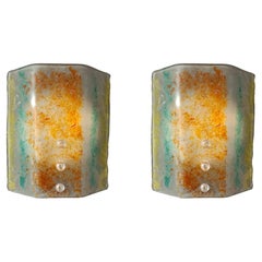 Pair of Multicolored Murano Sconces