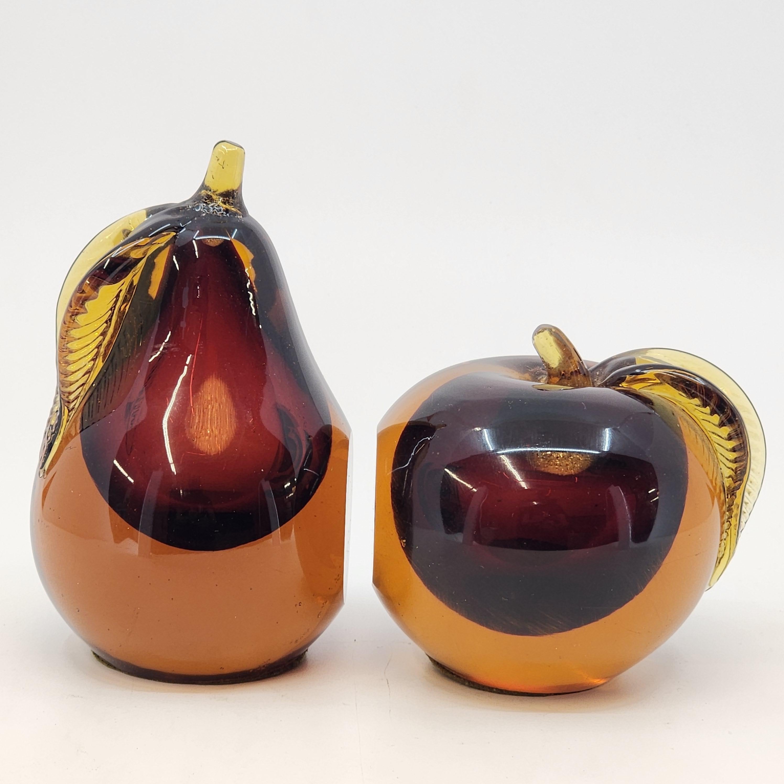 Pair Of Murano Apple and Pear Bookends by Barbini 2