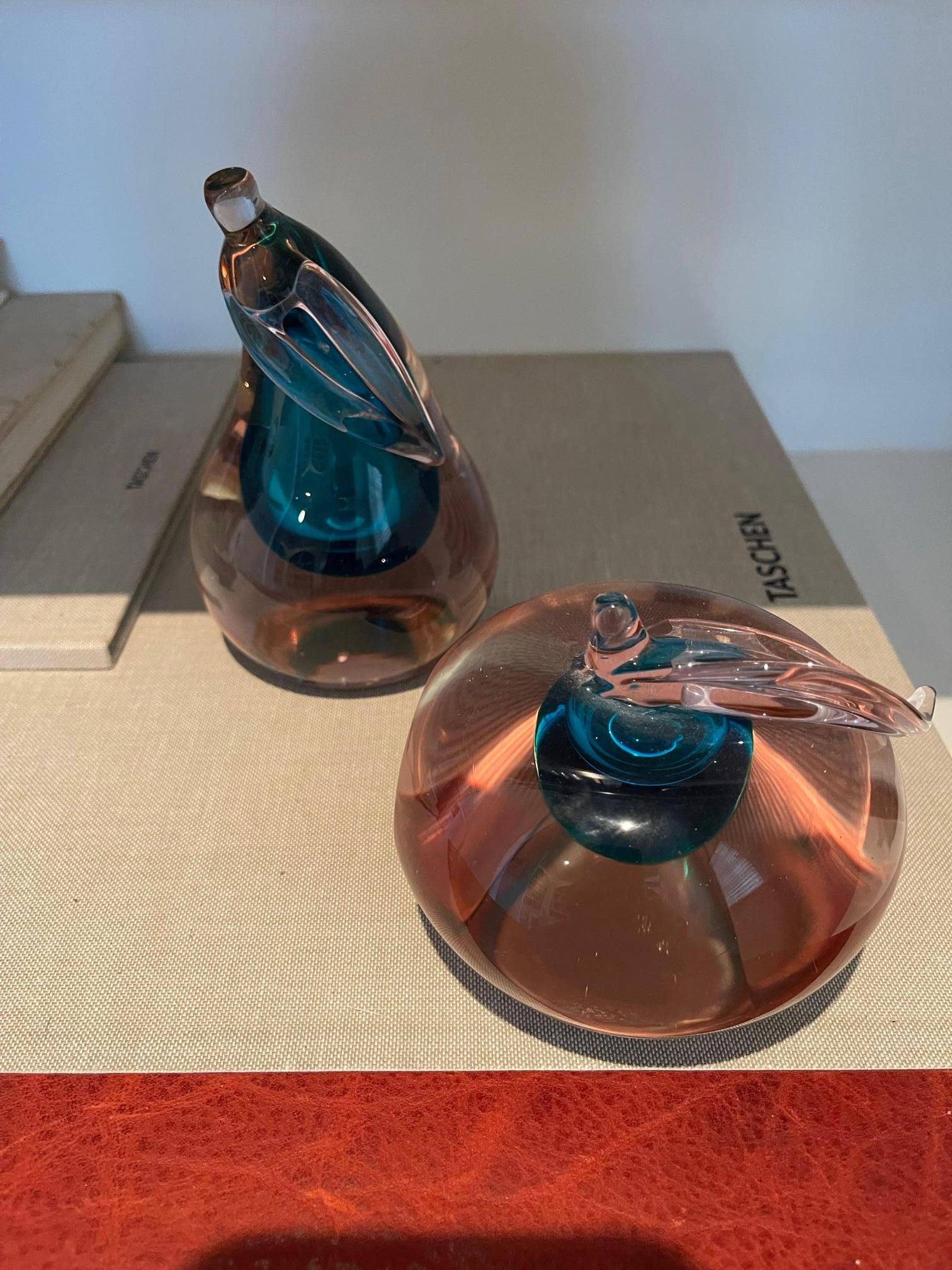 Paar Murano-Kunstglas-Buchstützen im Angebot 3