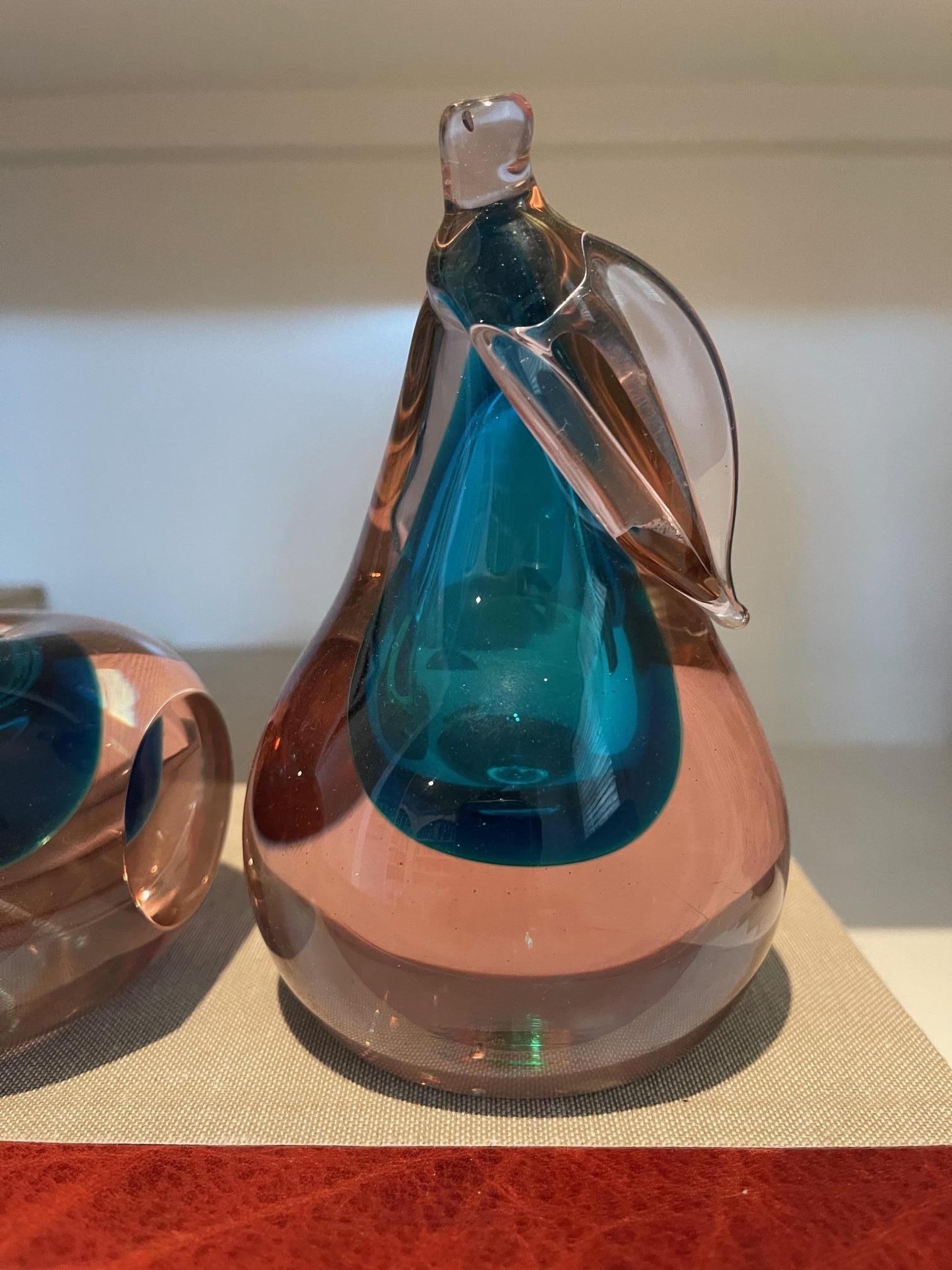 Paar Murano-Kunstglas-Buchstützen (Moderne der Mitte des Jahrhunderts) im Angebot