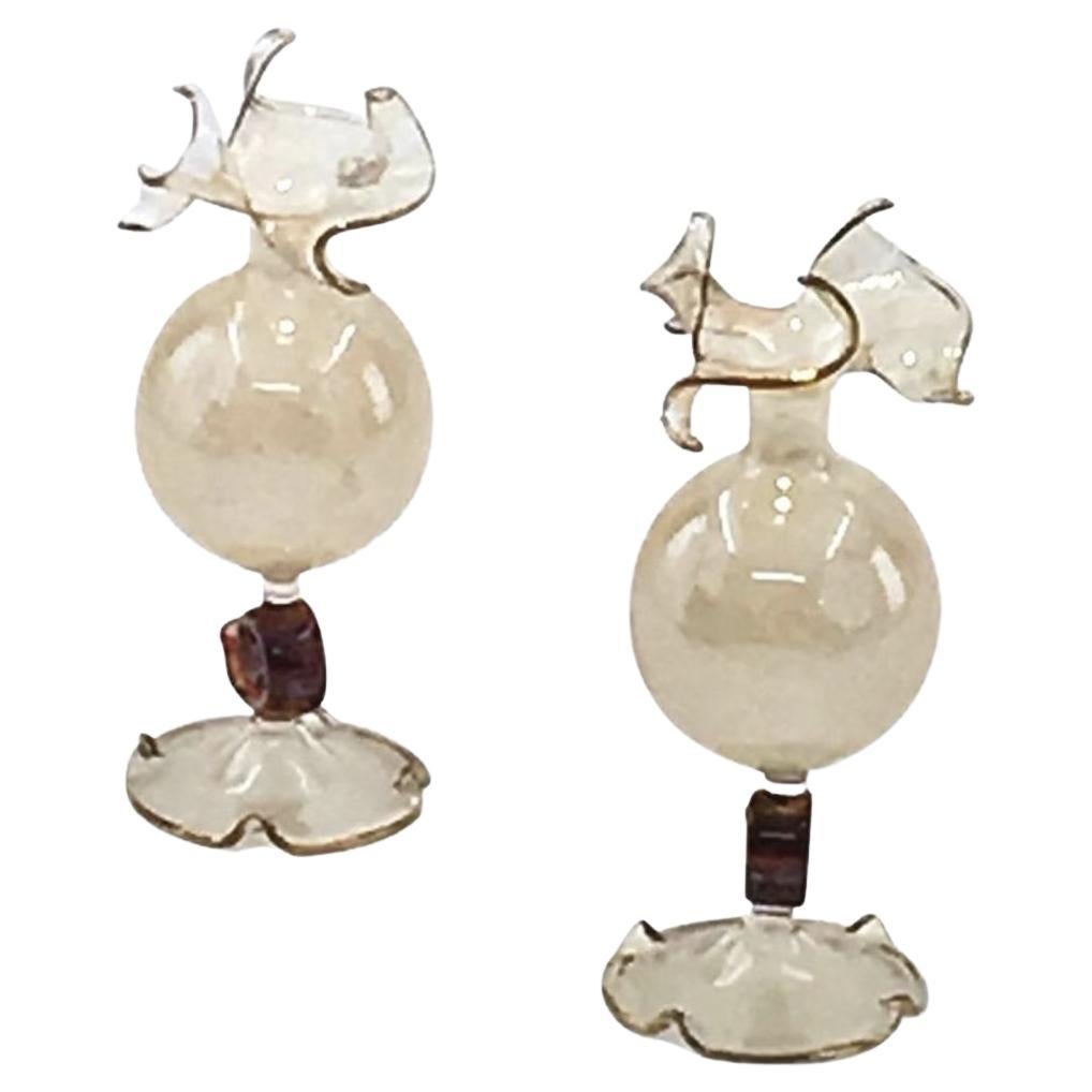 Paar Vasen aus Murano-Kunstglas im Angebot