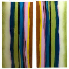 Pair of Murano Blown and Lit Wall Panels Pair of Murano Blown and Lit Wall Panels