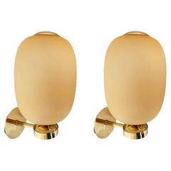 Paire d
appliques en laiton de Murano Italie