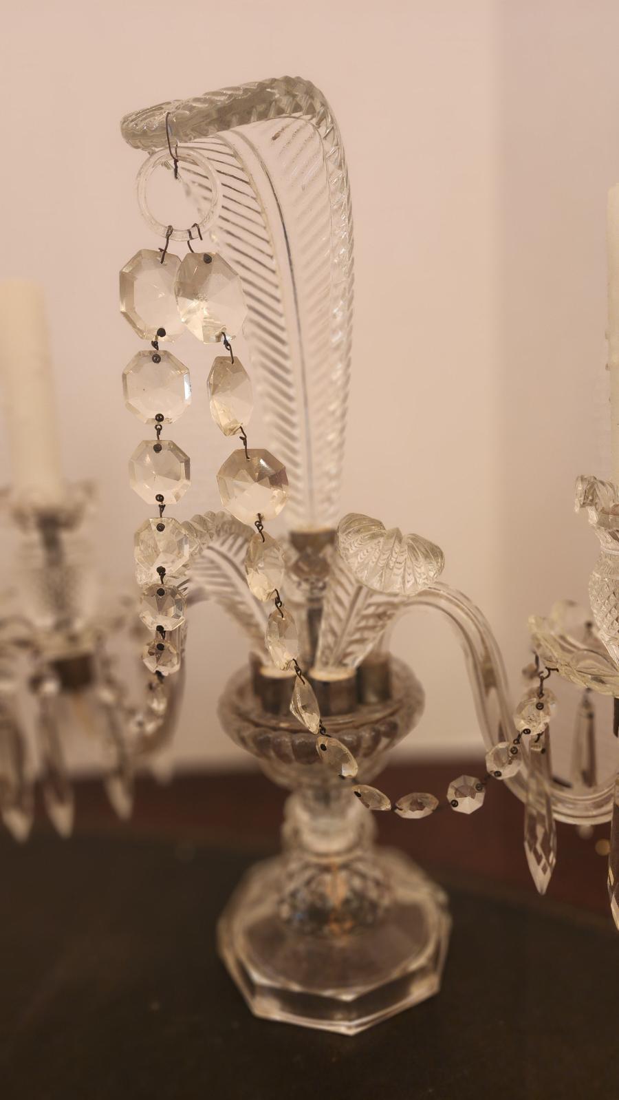 Pair of Murano Candelabra In Good Condition For Sale In Dallas, TX