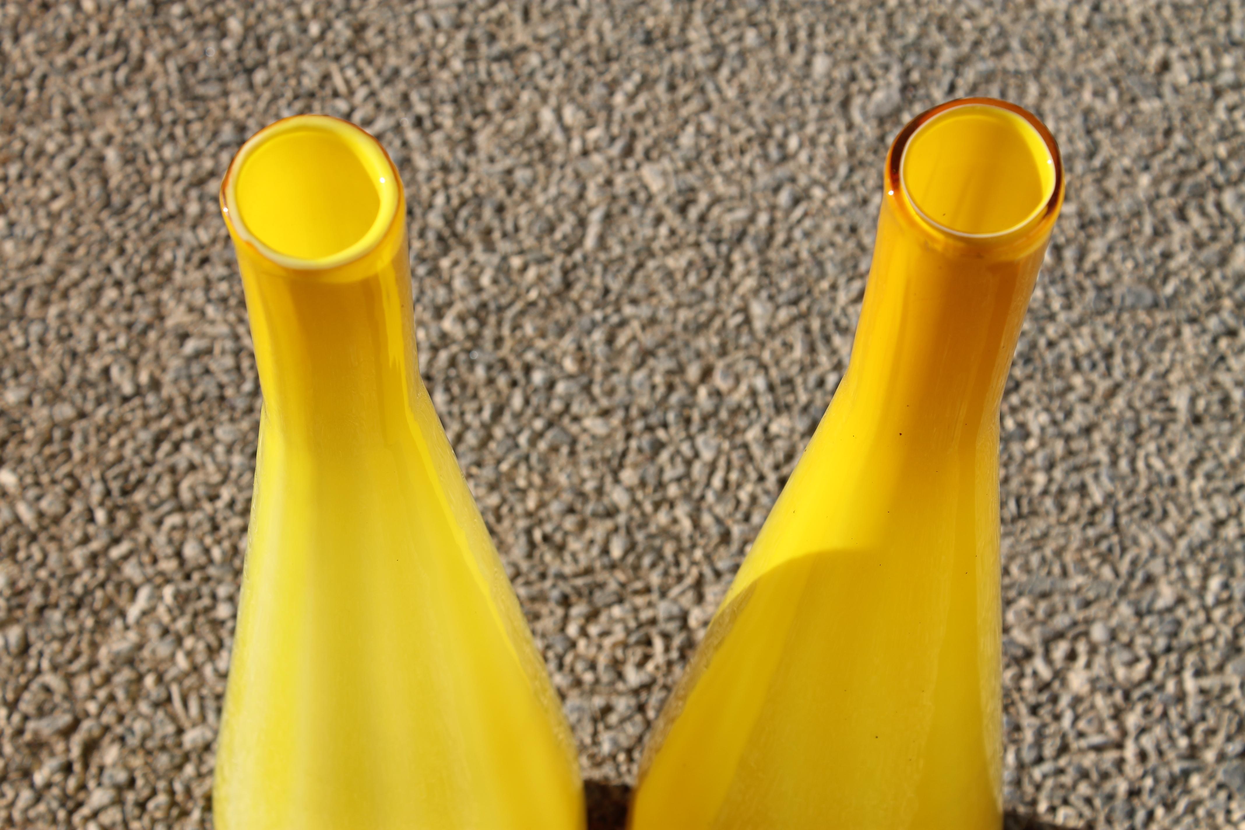 modern yellow vases