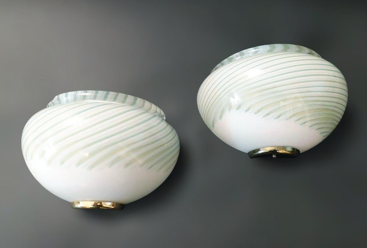 Pair of Murano Chiocciola Sconces by Luci Muranesi For Sale 5