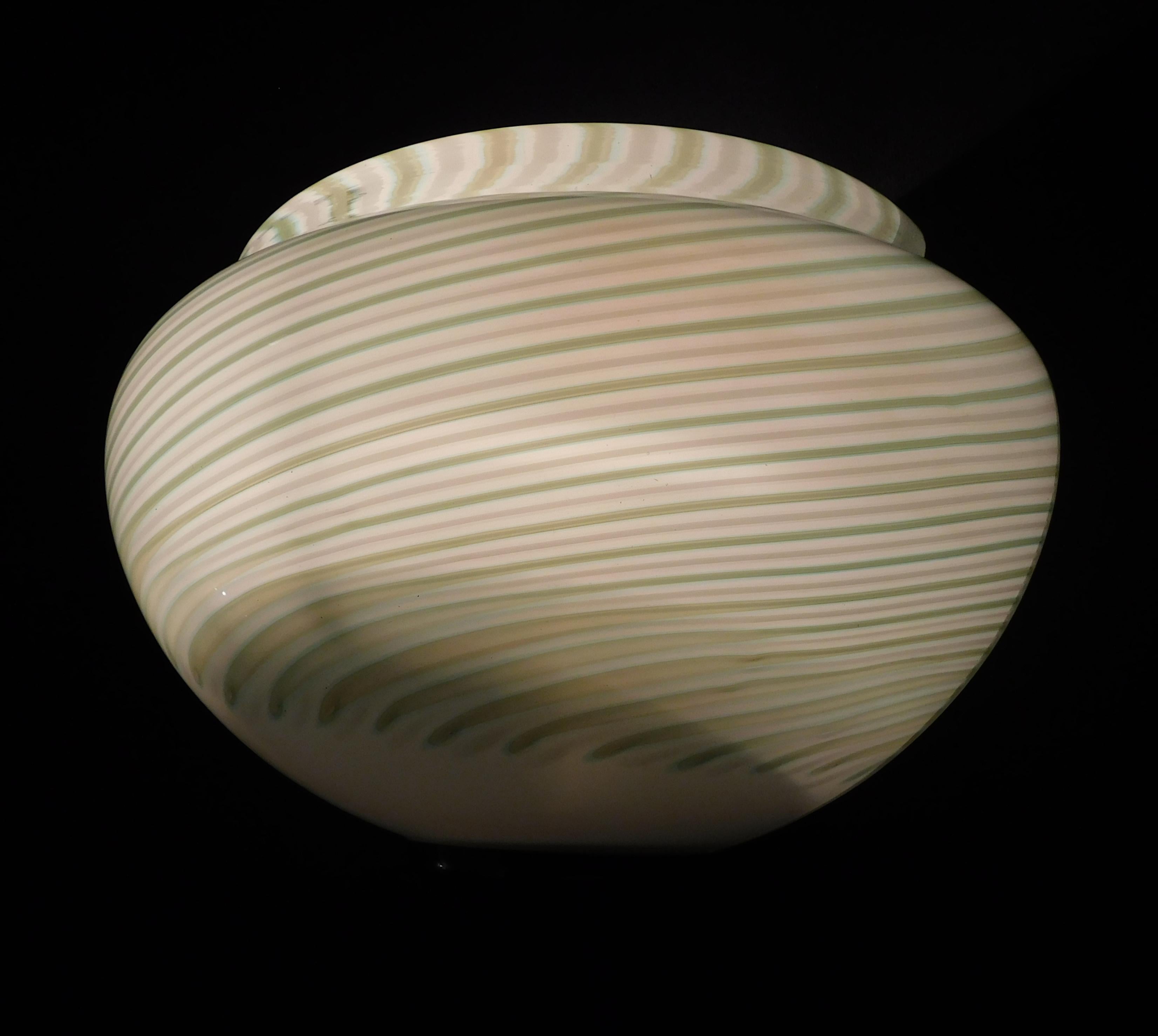 Murano Glass Pair of Murano Chiocciola Sconces by Luci Muranesi For Sale
