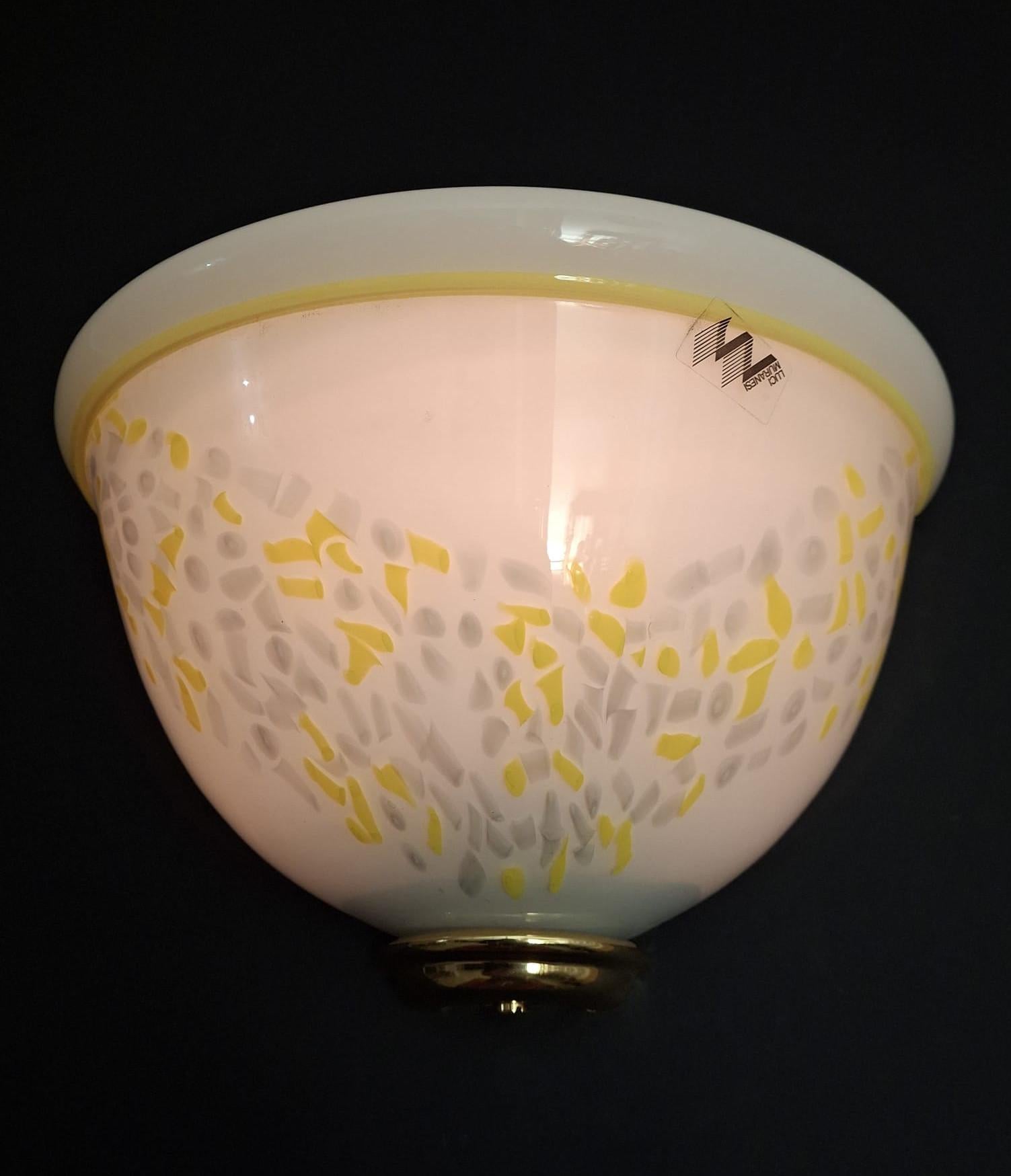 Vetro di Murano Coppia di sconsigli di Murano Chiocciola di Luci Muranesi in vendita