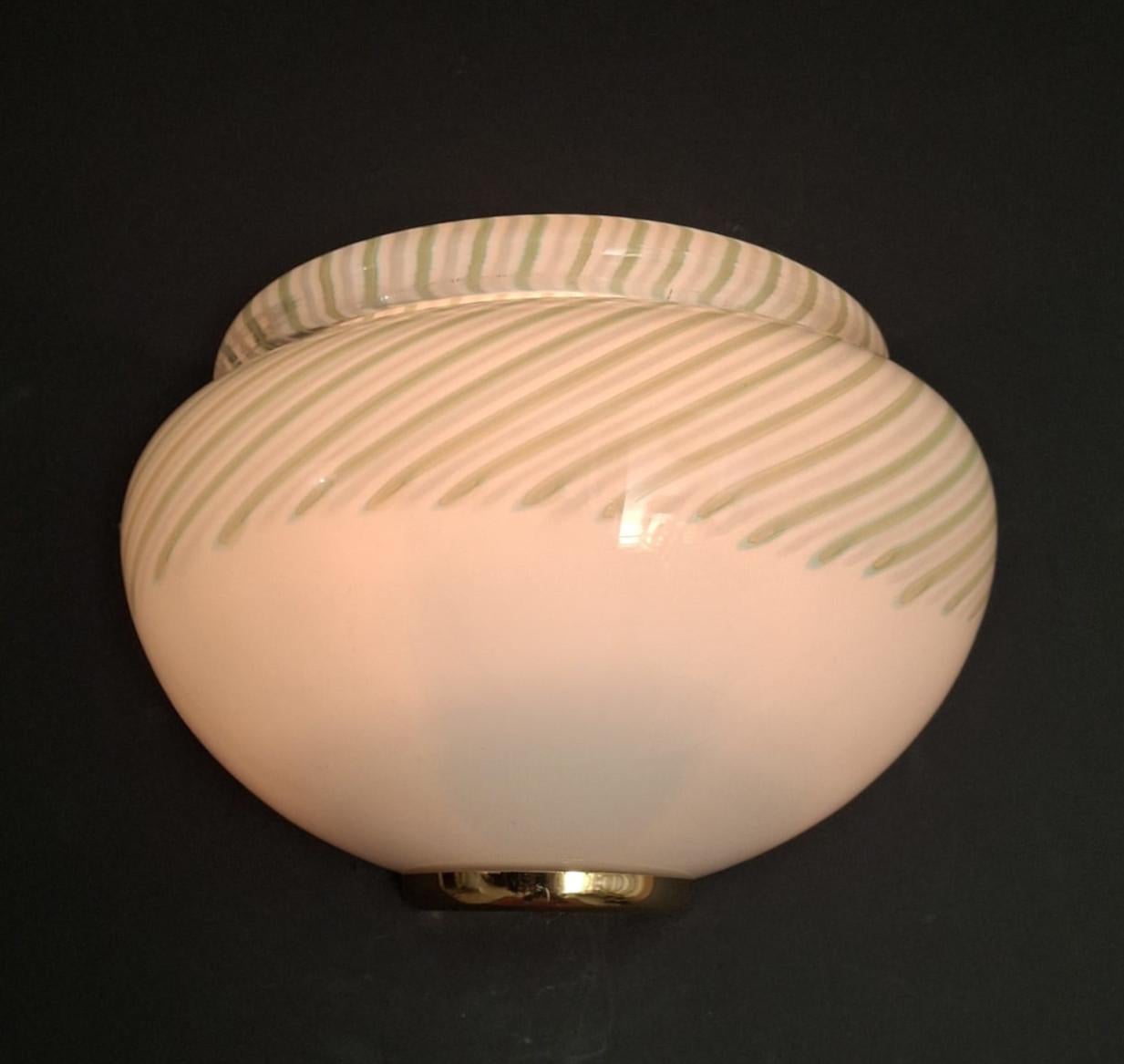 Pareja de Apliques de Murano Chiocciola de Luci Muranesi Cristal de Murano en venta