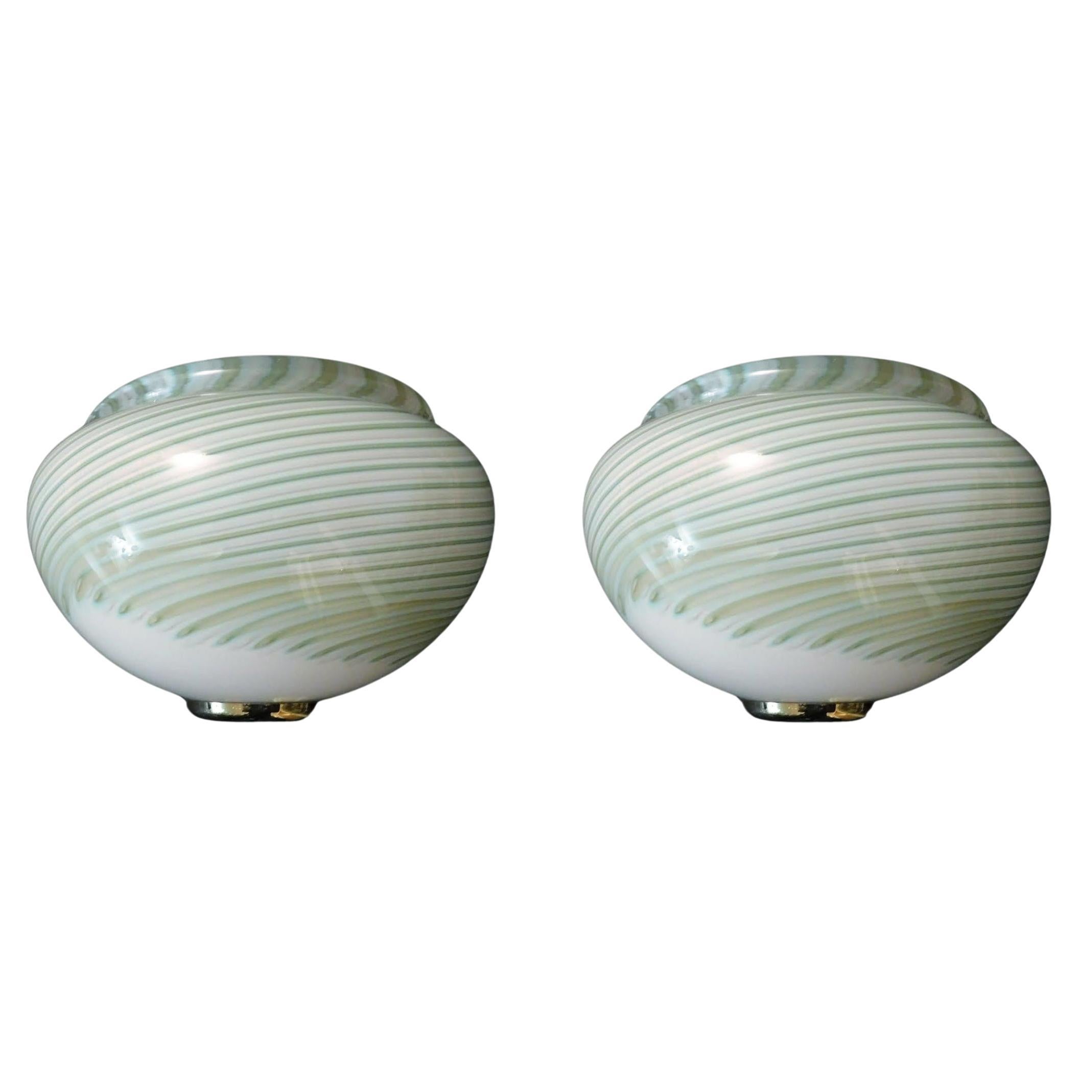 Pair of Murano Chiocciola Sconces