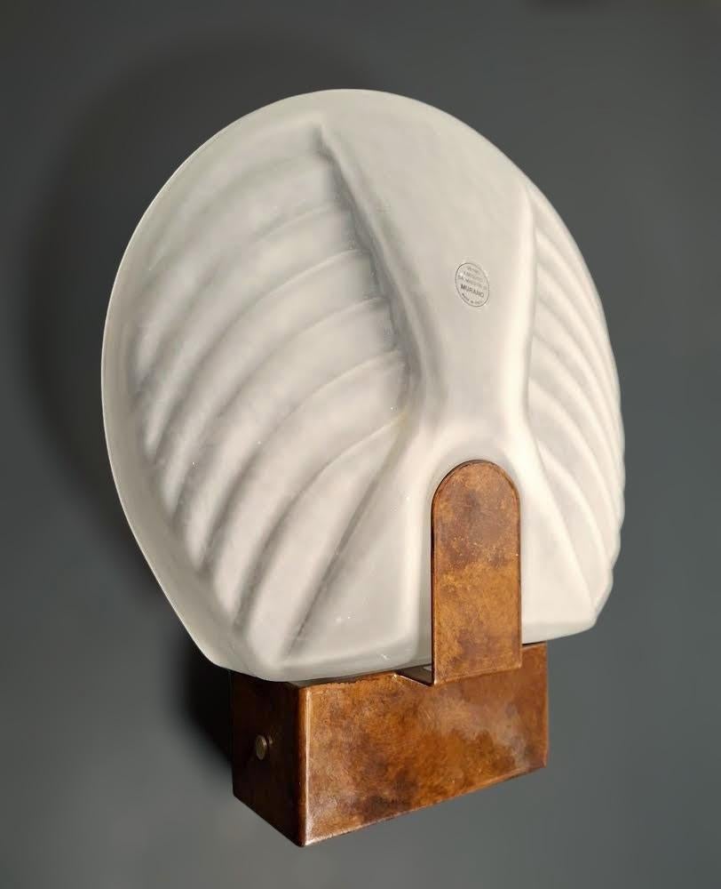 Italian Pair of Murano Deco Sconces For Sale