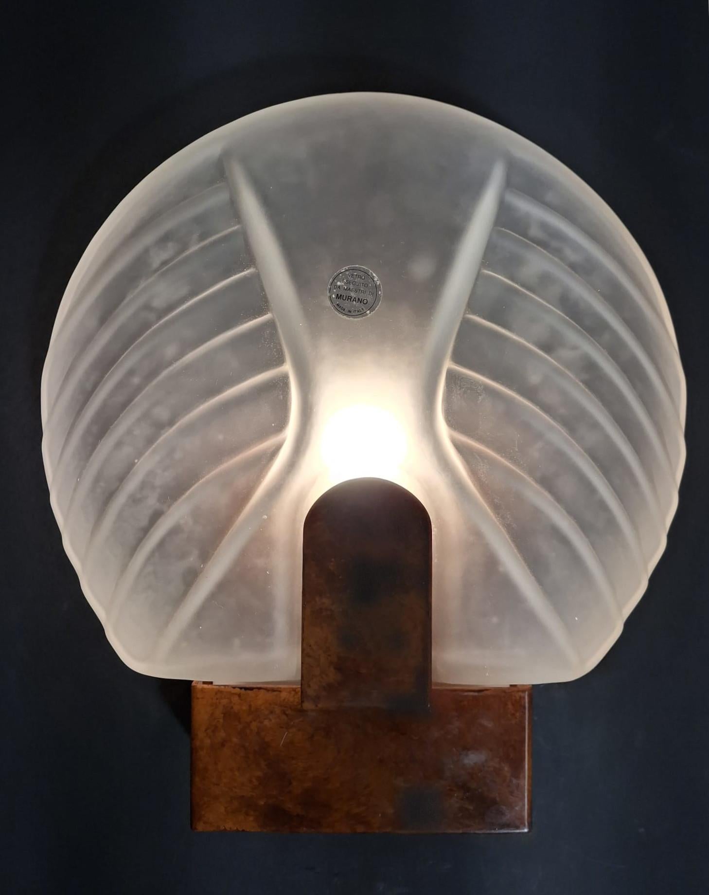 Pair of Murano Deco Sconces For Sale 1