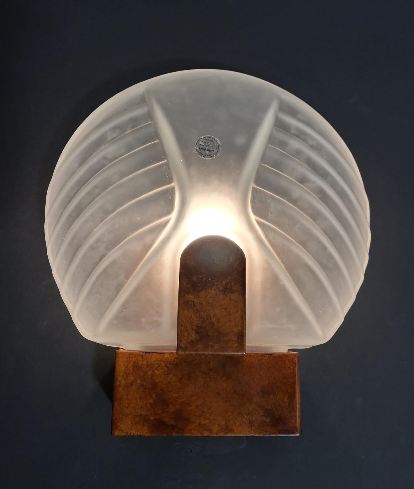 Pair of Murano Deco Sconces For Sale 2