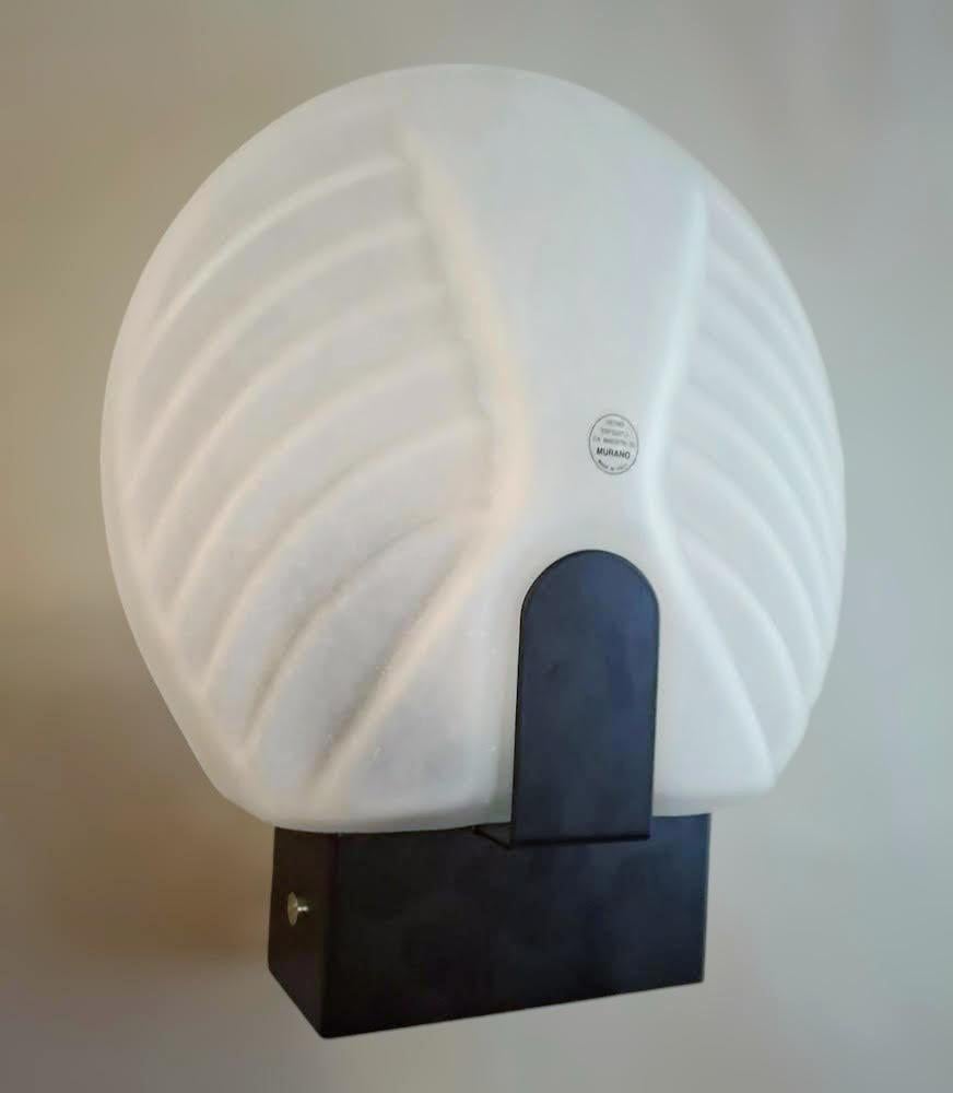 Pair of Murano Deco Sconces In Good Condition For Sale In Los Angeles, CA