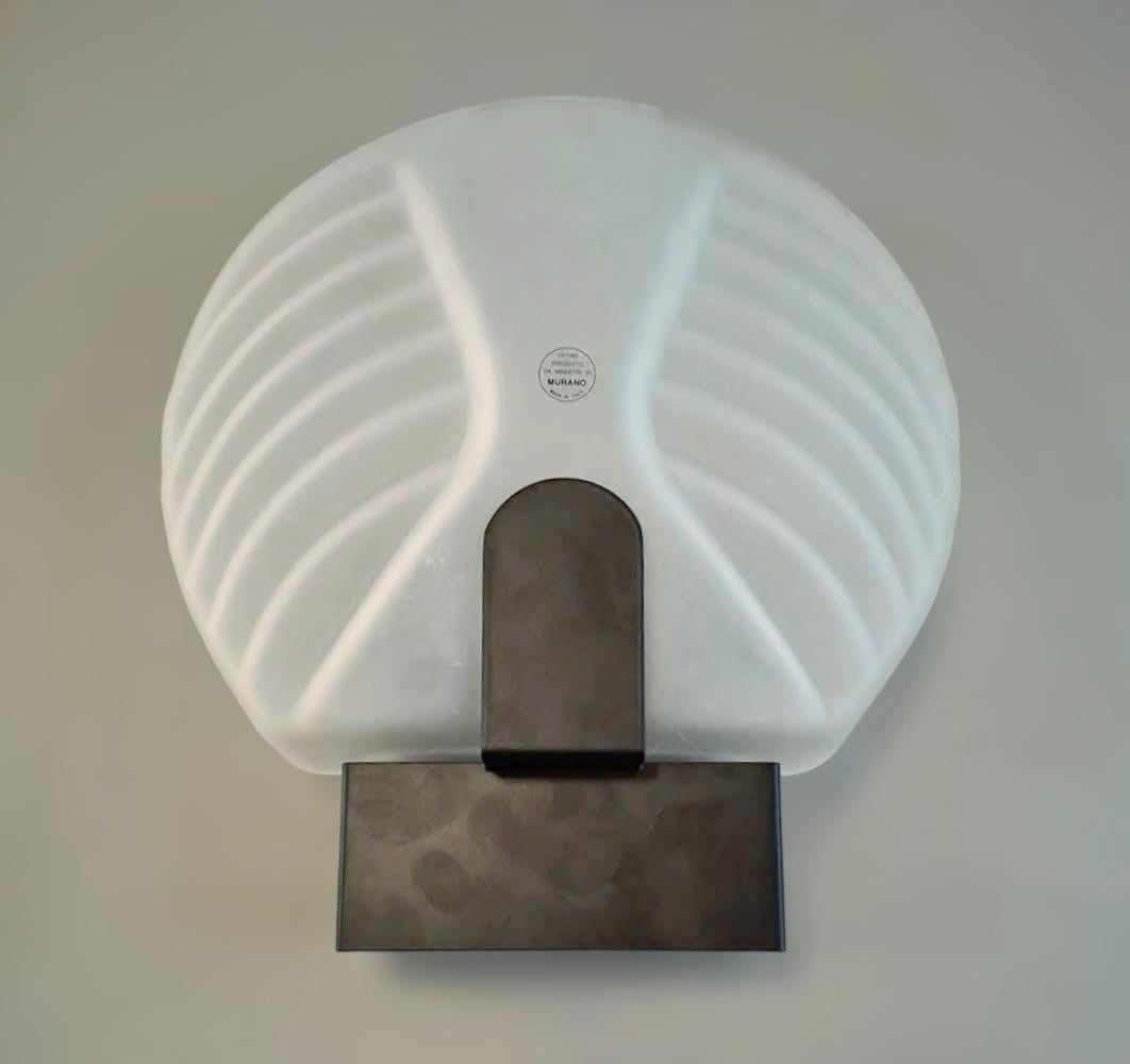 Murano Glass Pair of Murano Deco Sconces For Sale