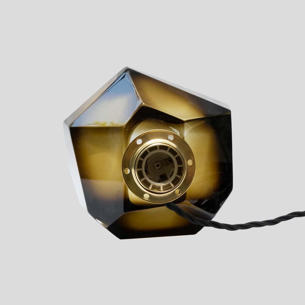 Coppia di lampade da tavolo in vetro sfaccettato a taglio di diamante di Murano di Alberto Dona In condizioni ottime in vendita a London, GB