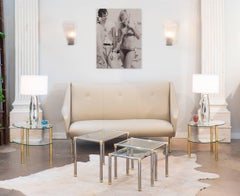 Pair of Murano Faceted Mercury Glass Lamps