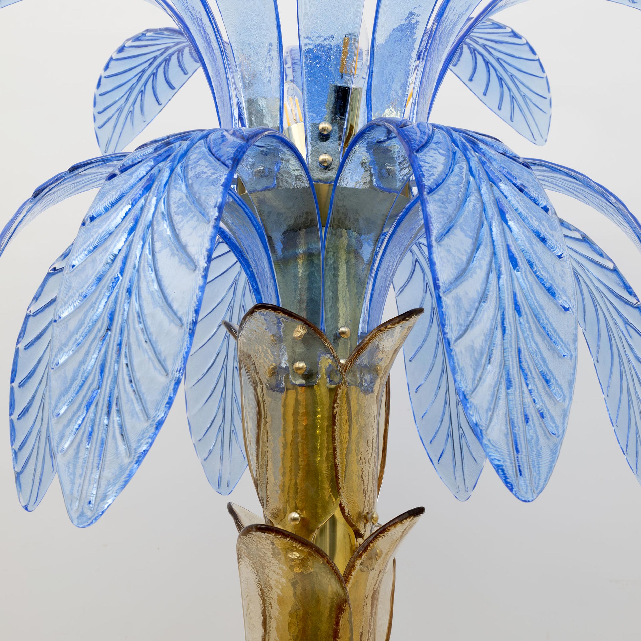 Pair of Murano Glass and Brass Palm Tree Floor Lamp, 1970s in vendita 1