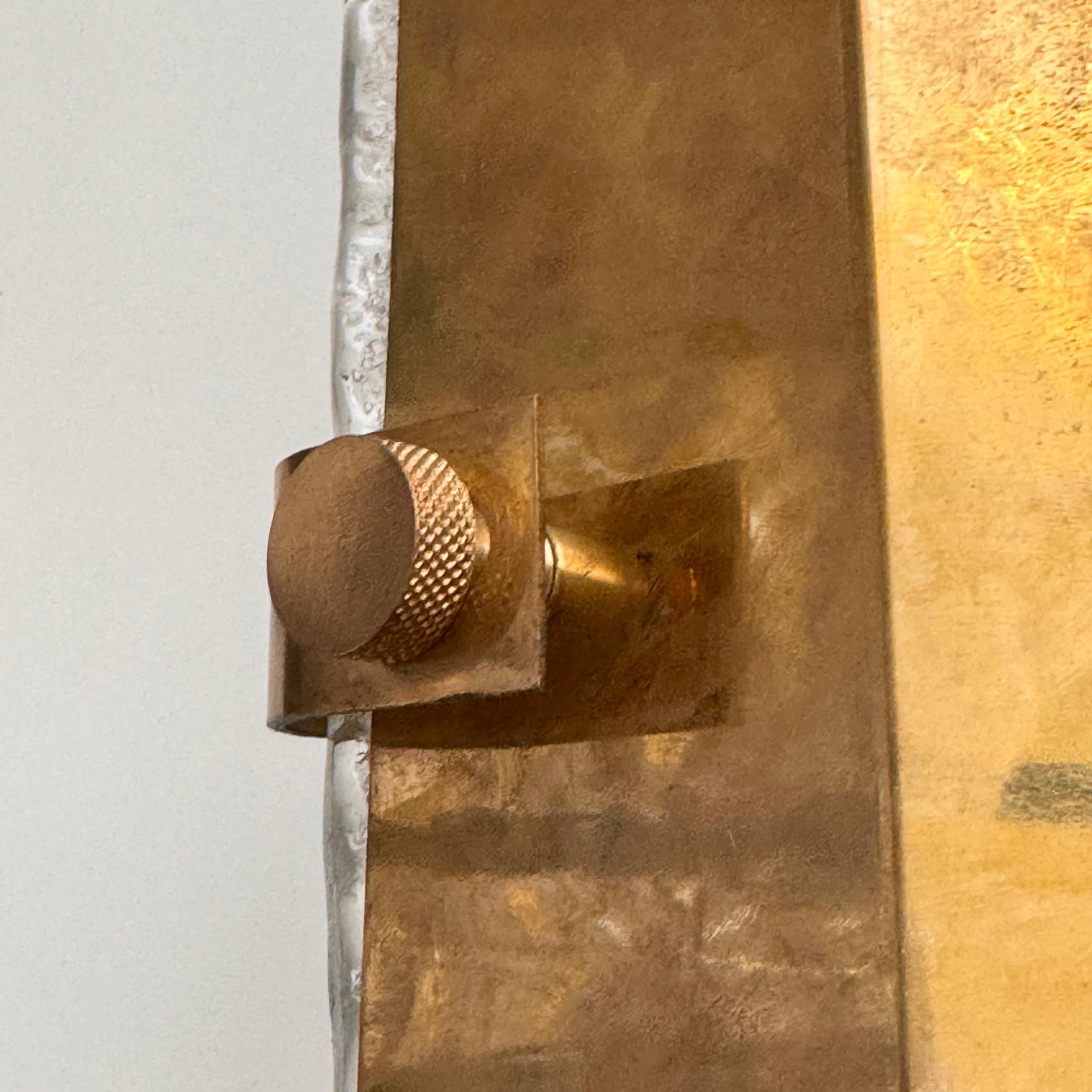 Coppia di lampade in vetro di Murano e ottone attribuite a Fontana Arte, 1960 in vendita 8