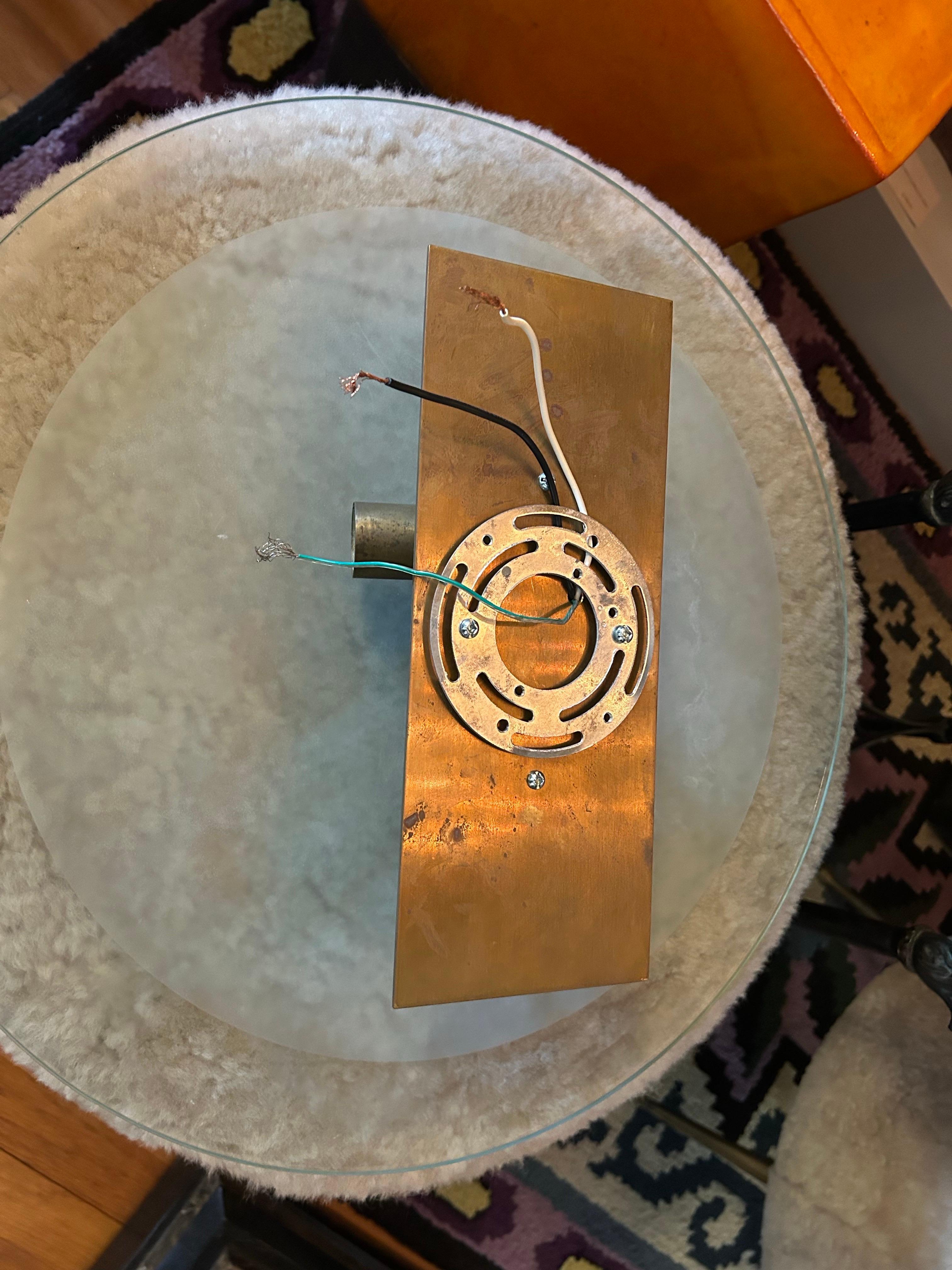 Coppia di lampade in vetro di Murano e ottone di Gino Vistosi in vendita 3