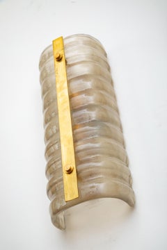 Paar Murano Glas und Messing Wand Lights, auf Lager