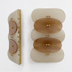Pair of Murano Glass and Brass Wall Sconces