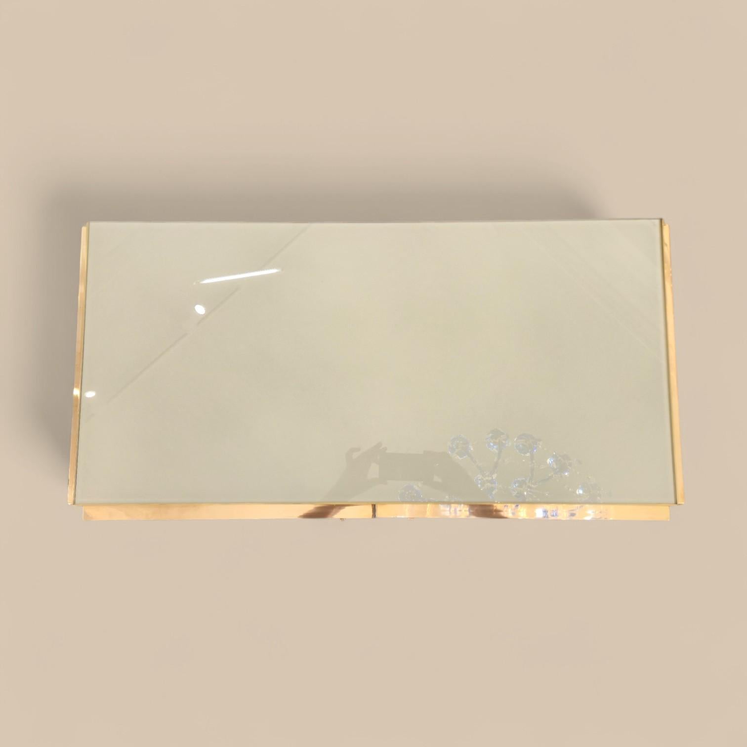 Pair of Murano Glass and Gilded Brass cabinets, Italy, Circa 1960/70 For Sale 5