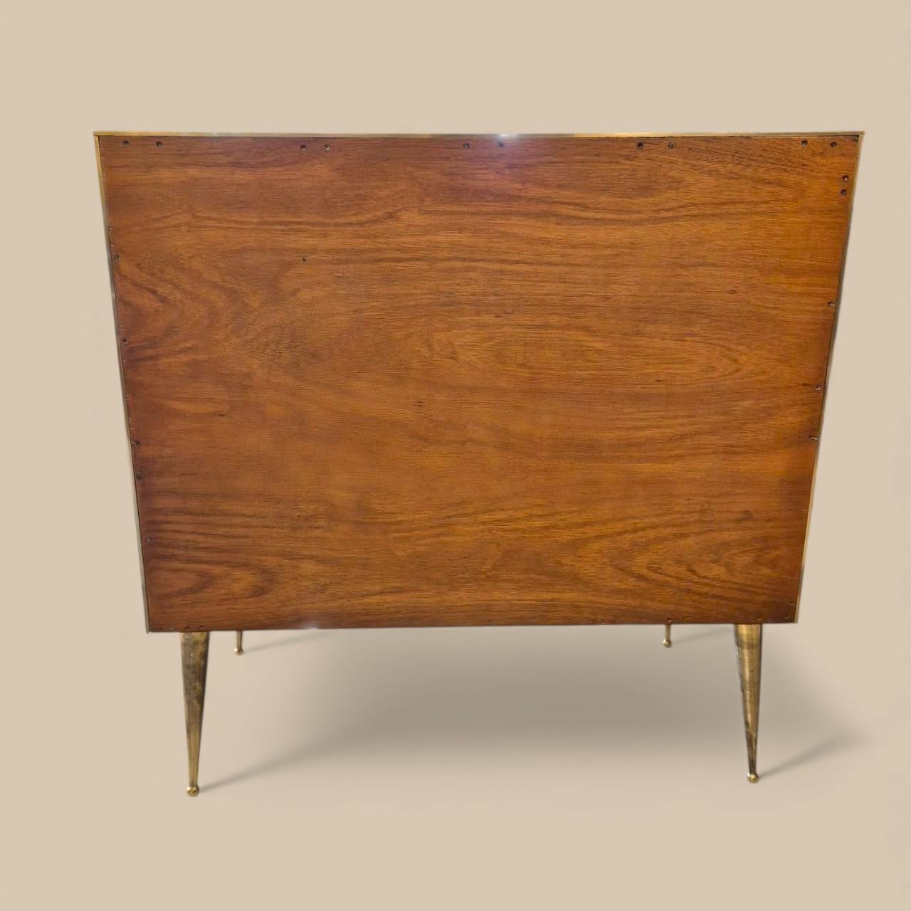 Coppia di consolle in vetro di Murano e ottone dorato, circa 1960/70 in vendita 3