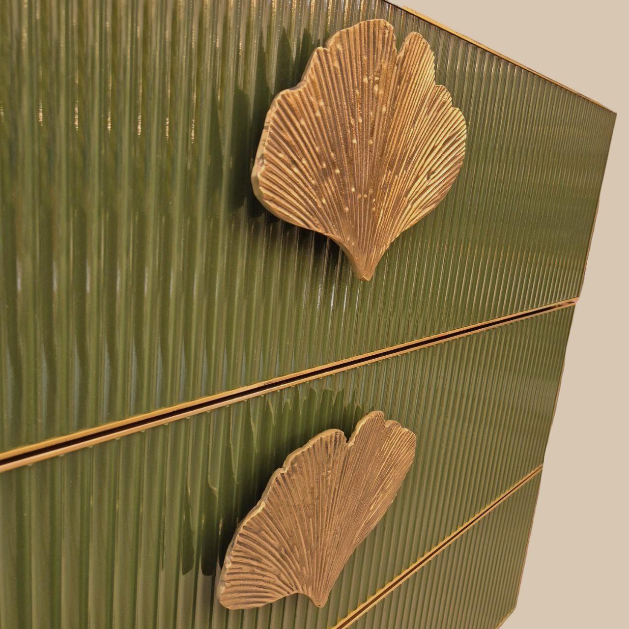 Coppia di consolle in vetro di Murano e ottone dorato, circa 1960/70 in vendita 6