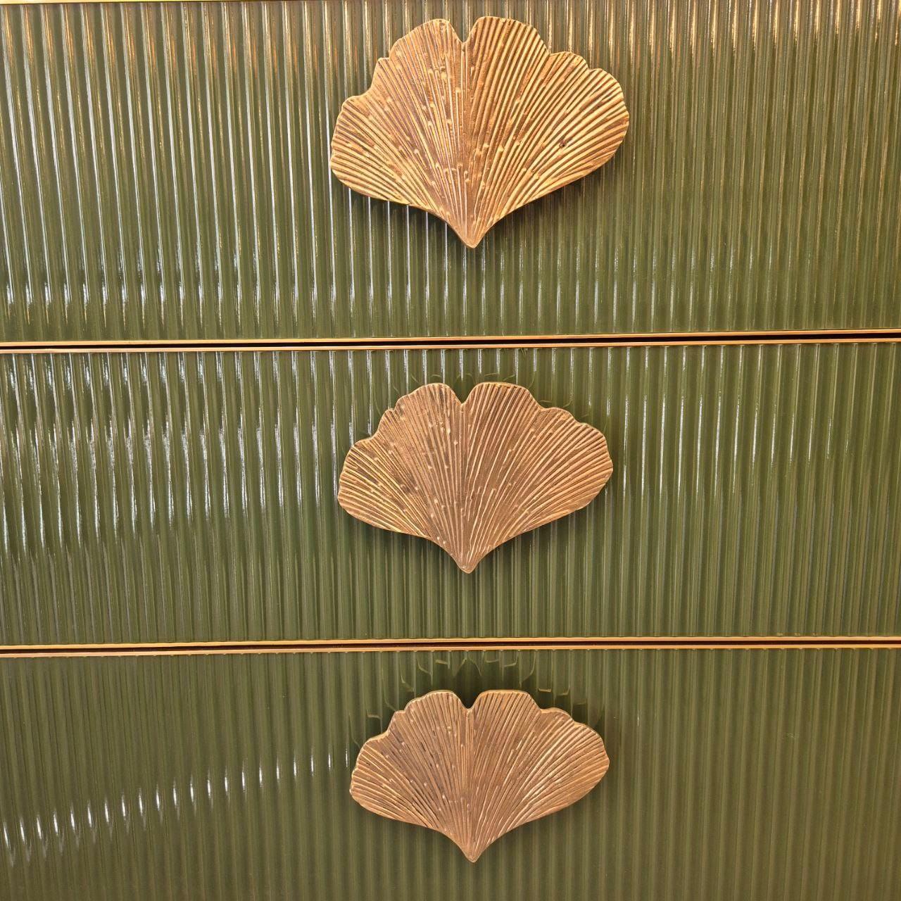 Coppia di consolle in vetro di Murano e ottone dorato, circa 1960/70 in vendita 7