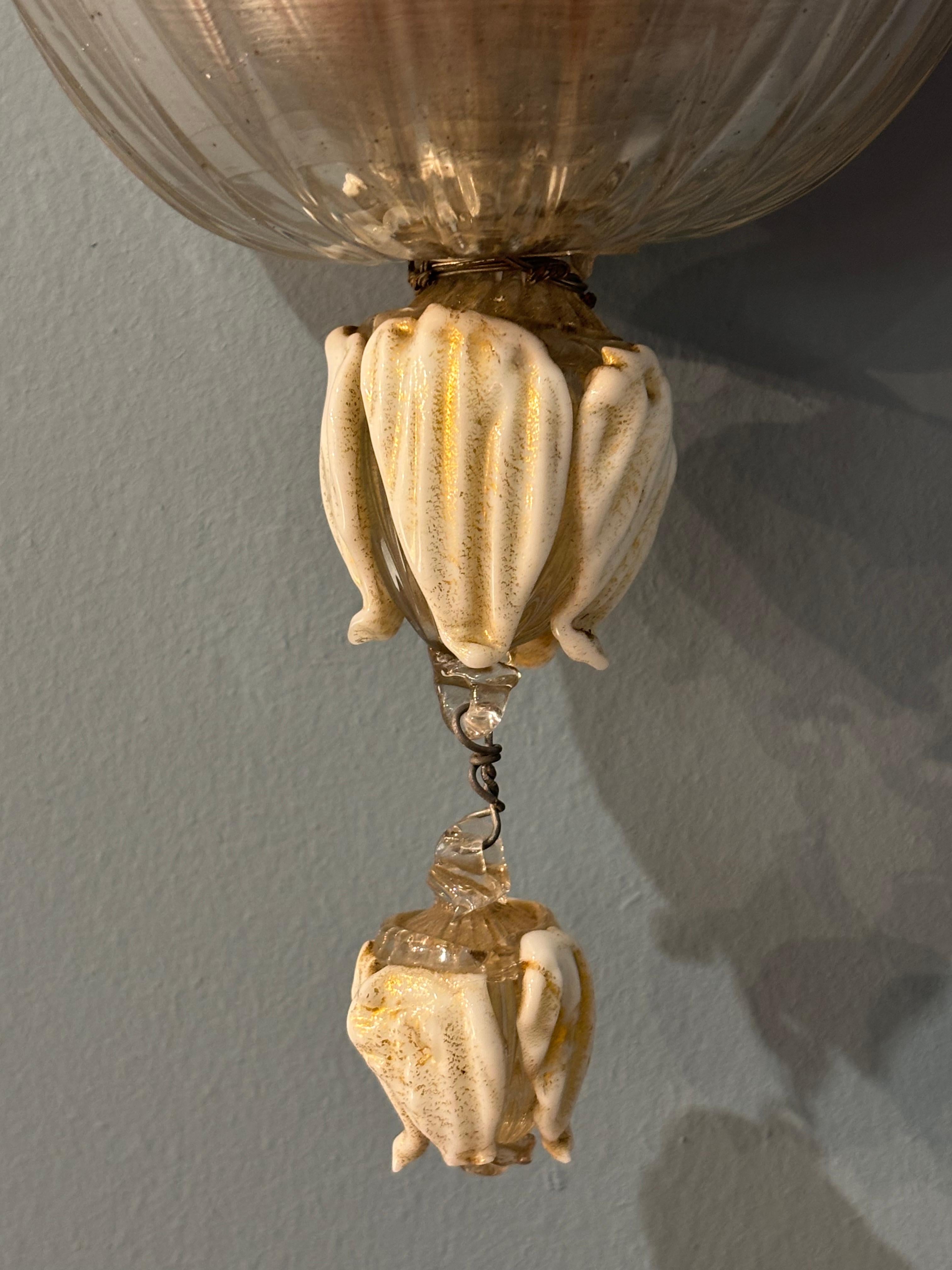 Pair of Murano Glass Appliques by Napoleone Martinuzzi for Venini For Sale 1