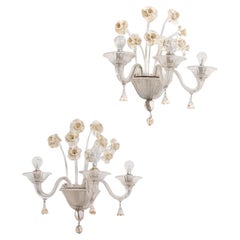 Pair of Murano Glass Appliques by Napoleone Martinuzzi for Venini