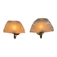 Pair of Murano glass appliques from the 70s
