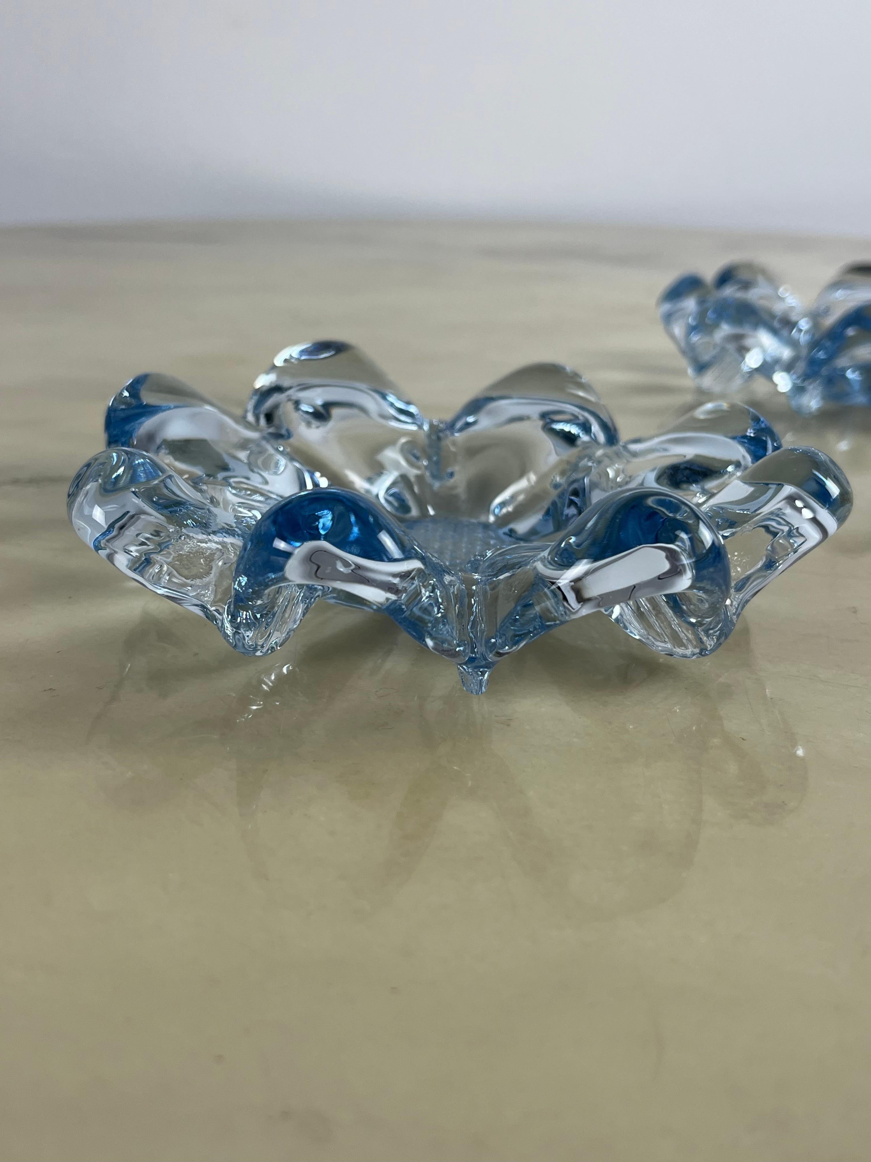 Pair of Murano Glass Ashtrays, Italy, 1960s For Sale 5