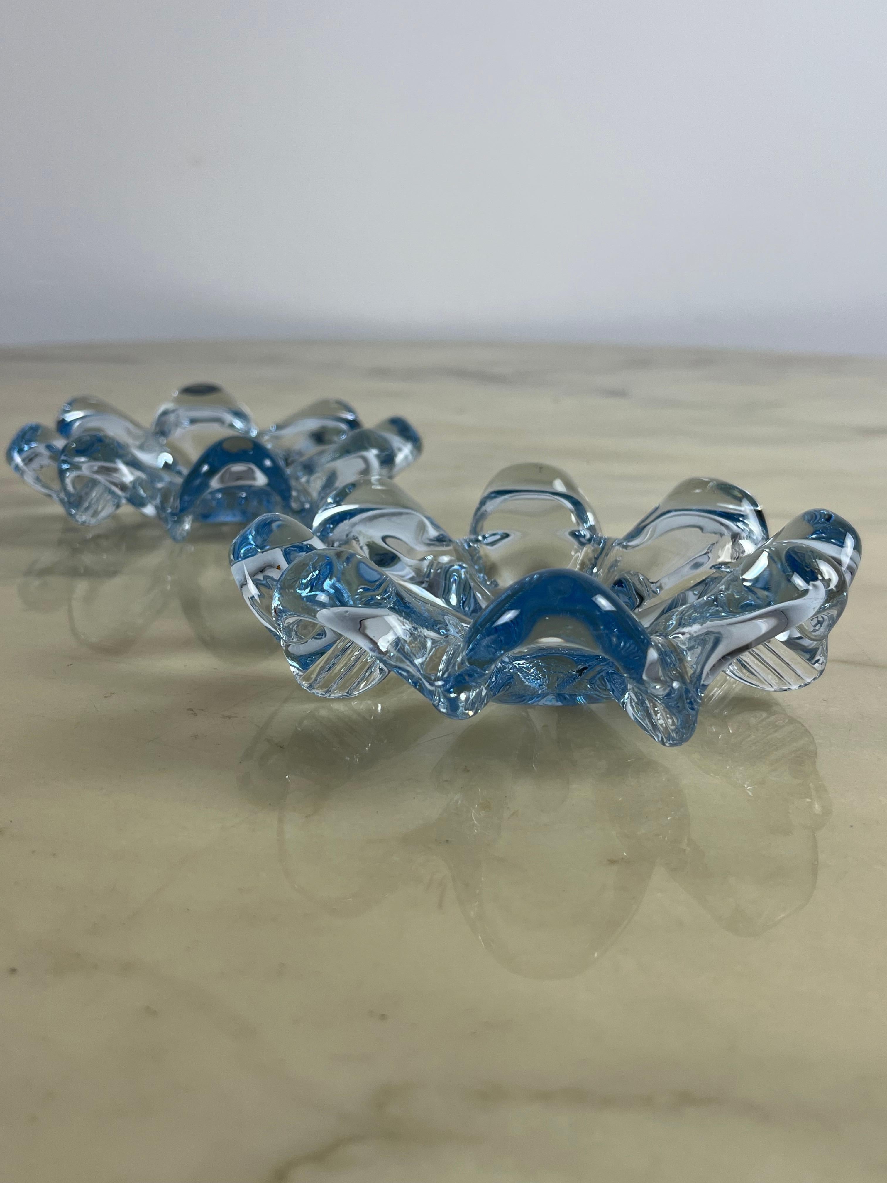 Set Of 2 Mid-Century Murano Glass Ashtrays 1960s For Sale 7