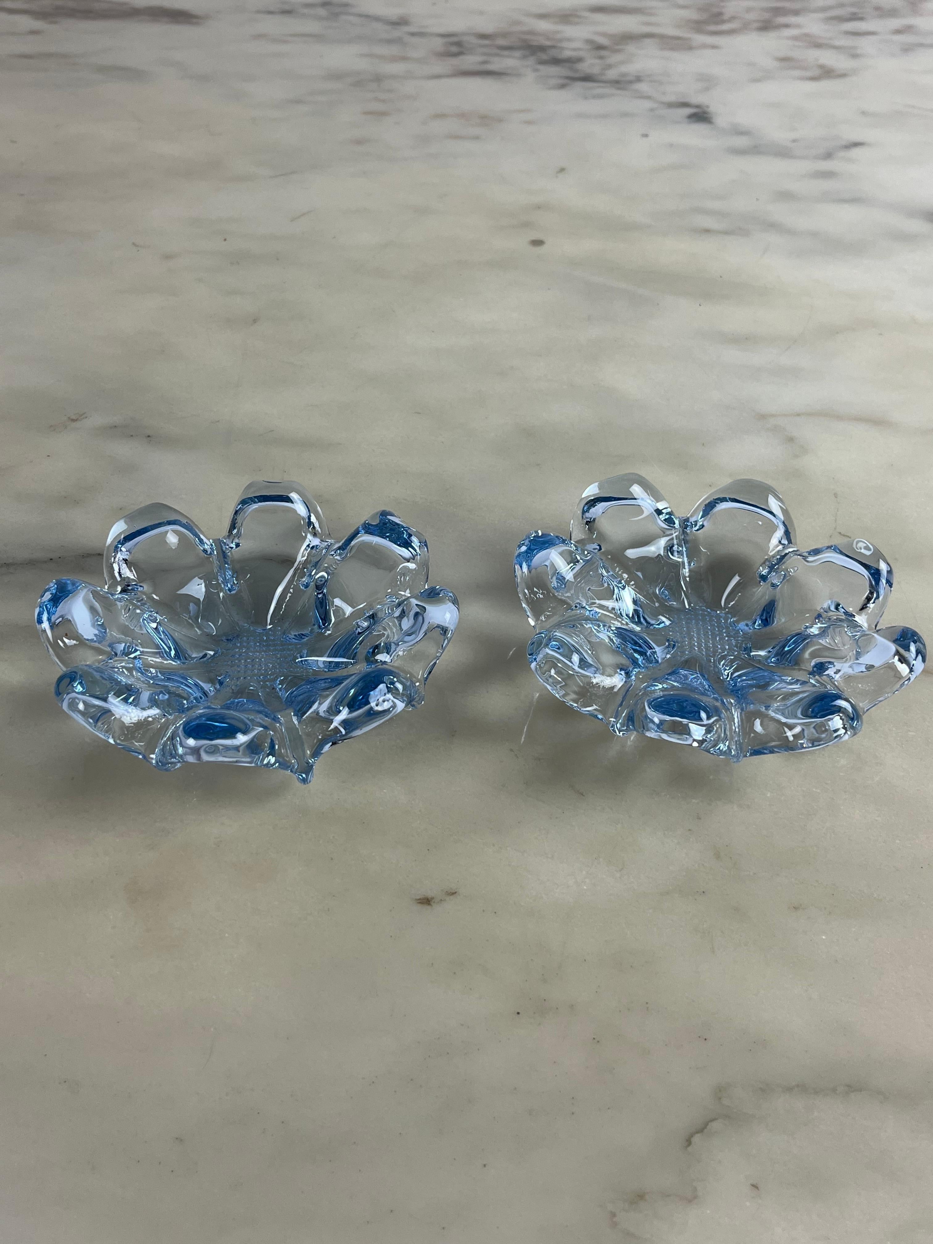 Mid-20th Century Pair of Murano Glass Ashtrays, Italy, 1960s For Sale