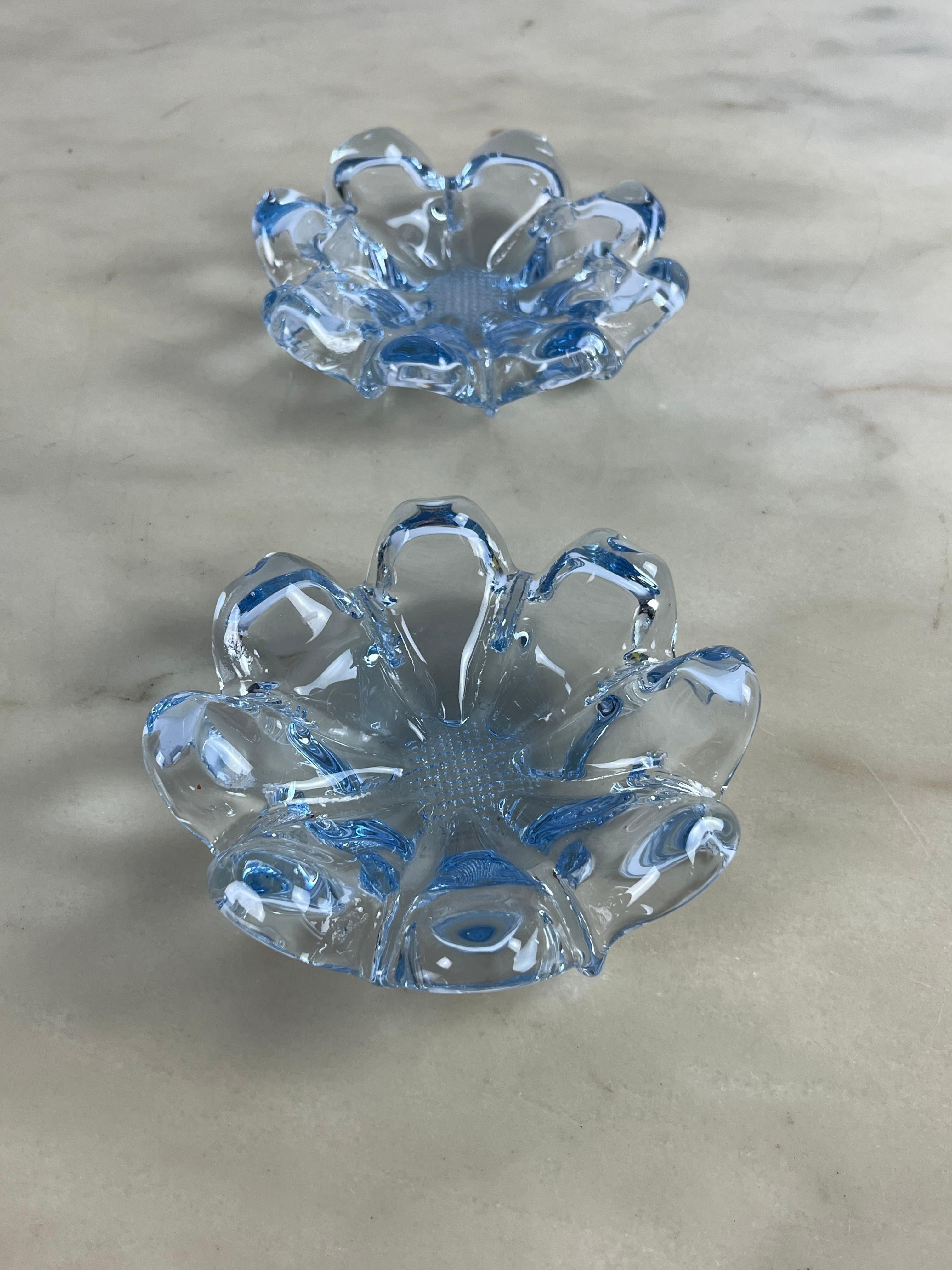 Set Of 2 Mid-Century Murano Glass Ashtrays 1960s For Sale 2