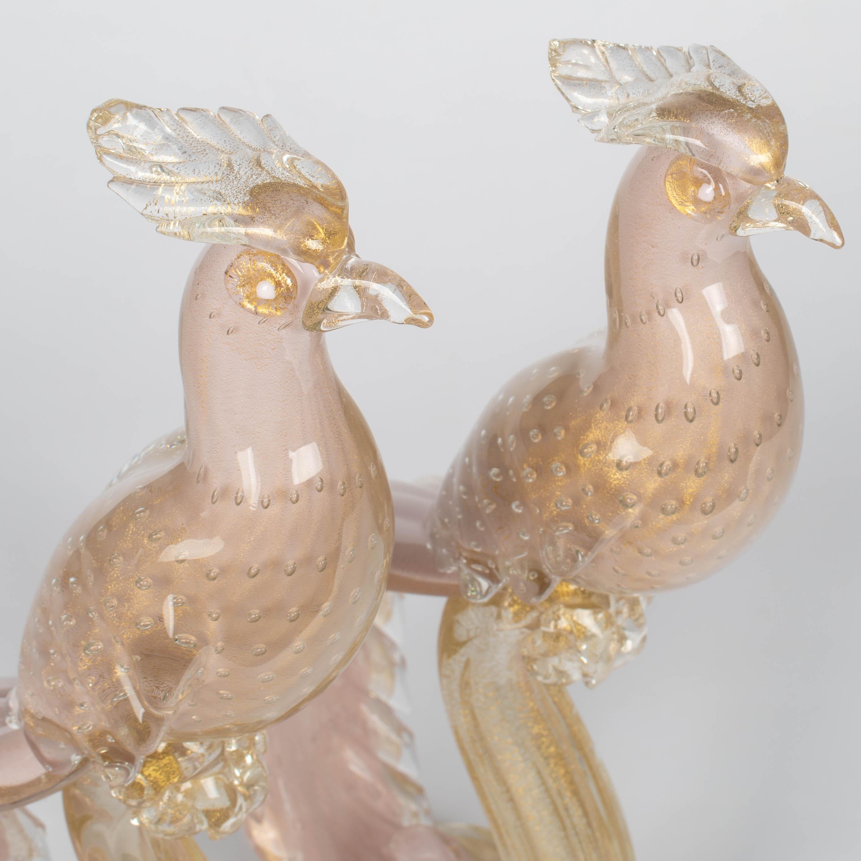 Pair of Murano Glass Barbini Birds of Paradise For Sale 4