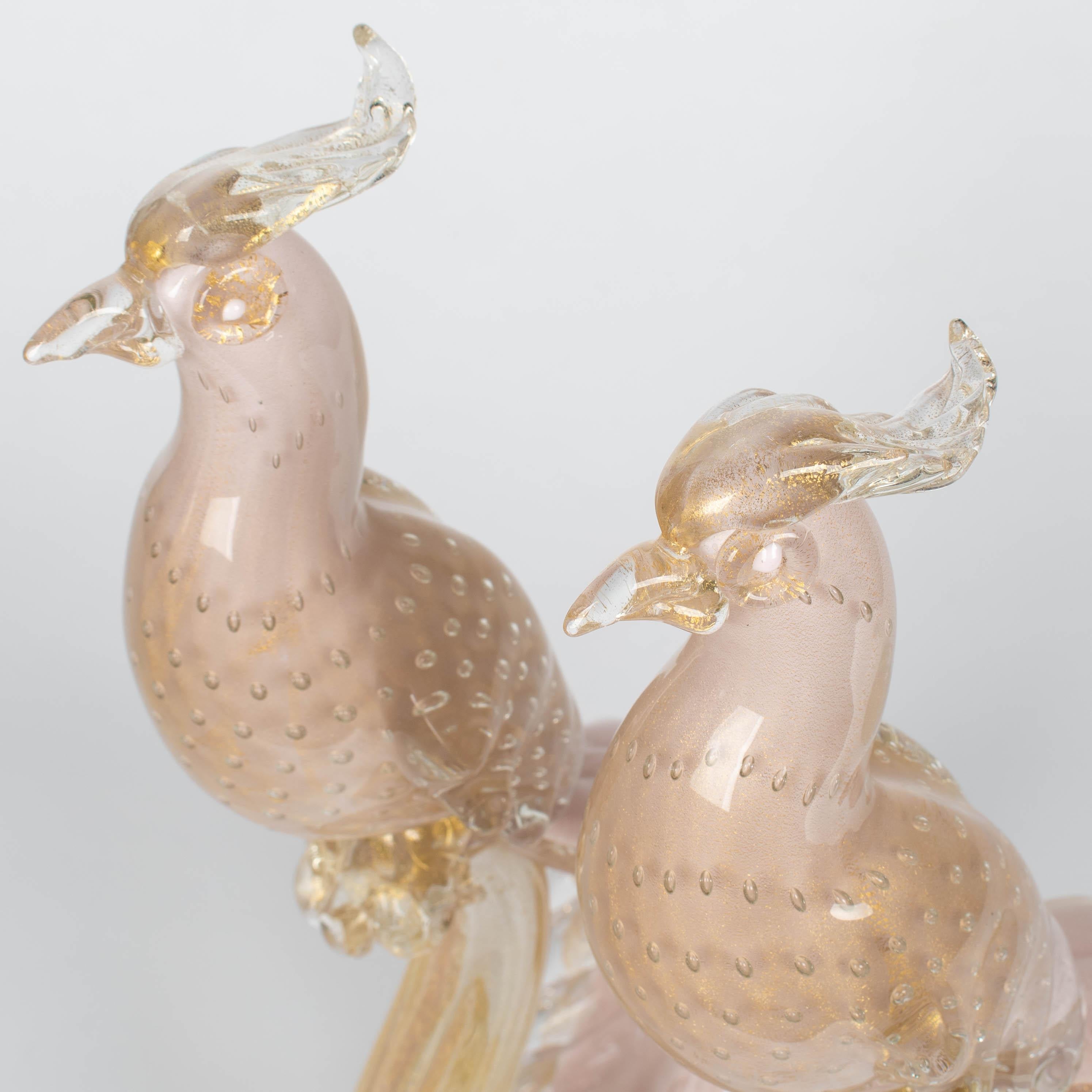 Pair of Murano Glass Barbini Birds of Paradise For Sale 5